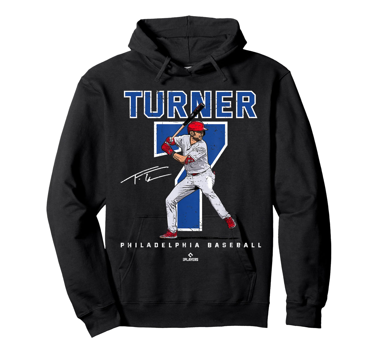 Number and Portrait Trea Turner Philadelphia MLBPA T-Shirt