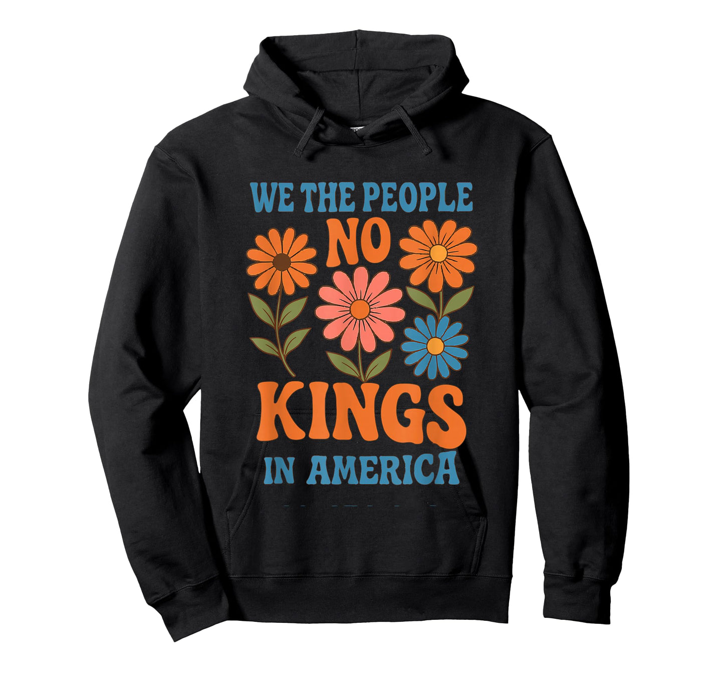 No Kings in America We The People Retro Boho Floral Lovers T-Shirt
