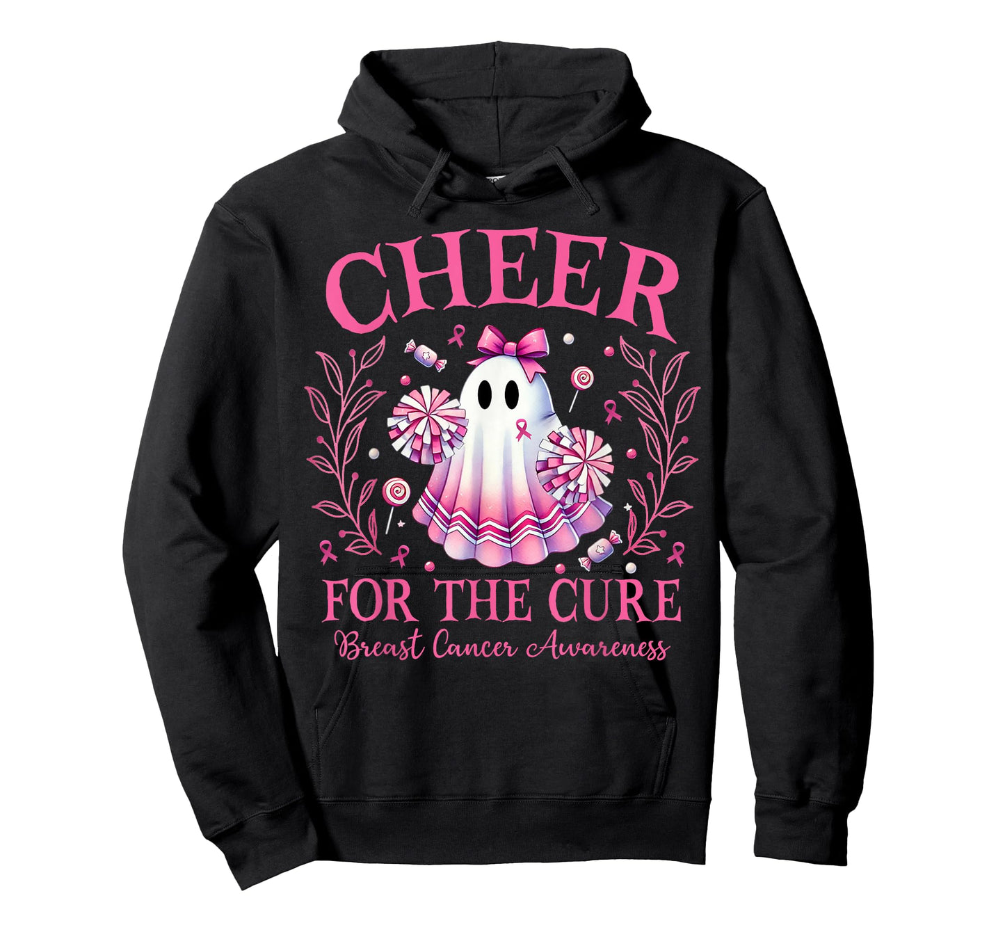 Cheer for the Cure Breast Cancer Awareness Halloween Ghost T-Shirt