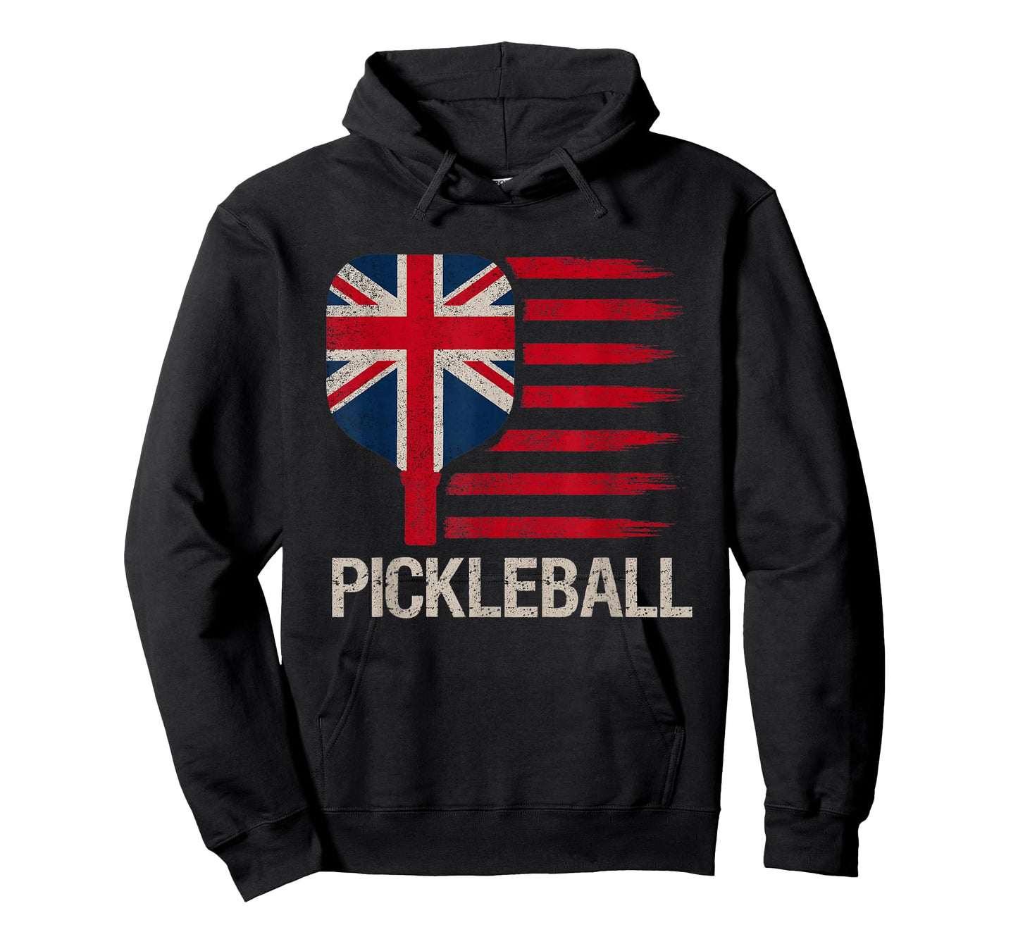 Pickleball Lover Player Paddle UK Flag Grunge T-Shirt