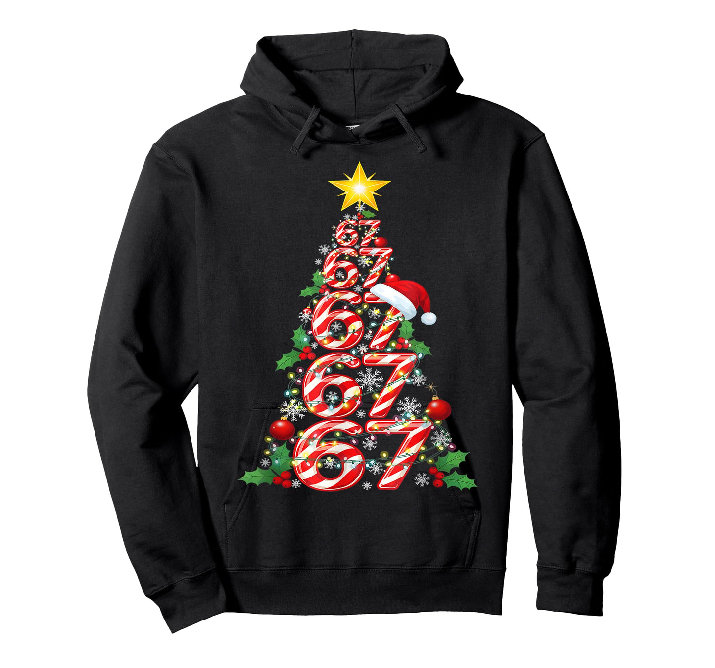 67 Christmas 6 7 Meme Pajamas Holiday Gen Alpha Slang T-Shirt