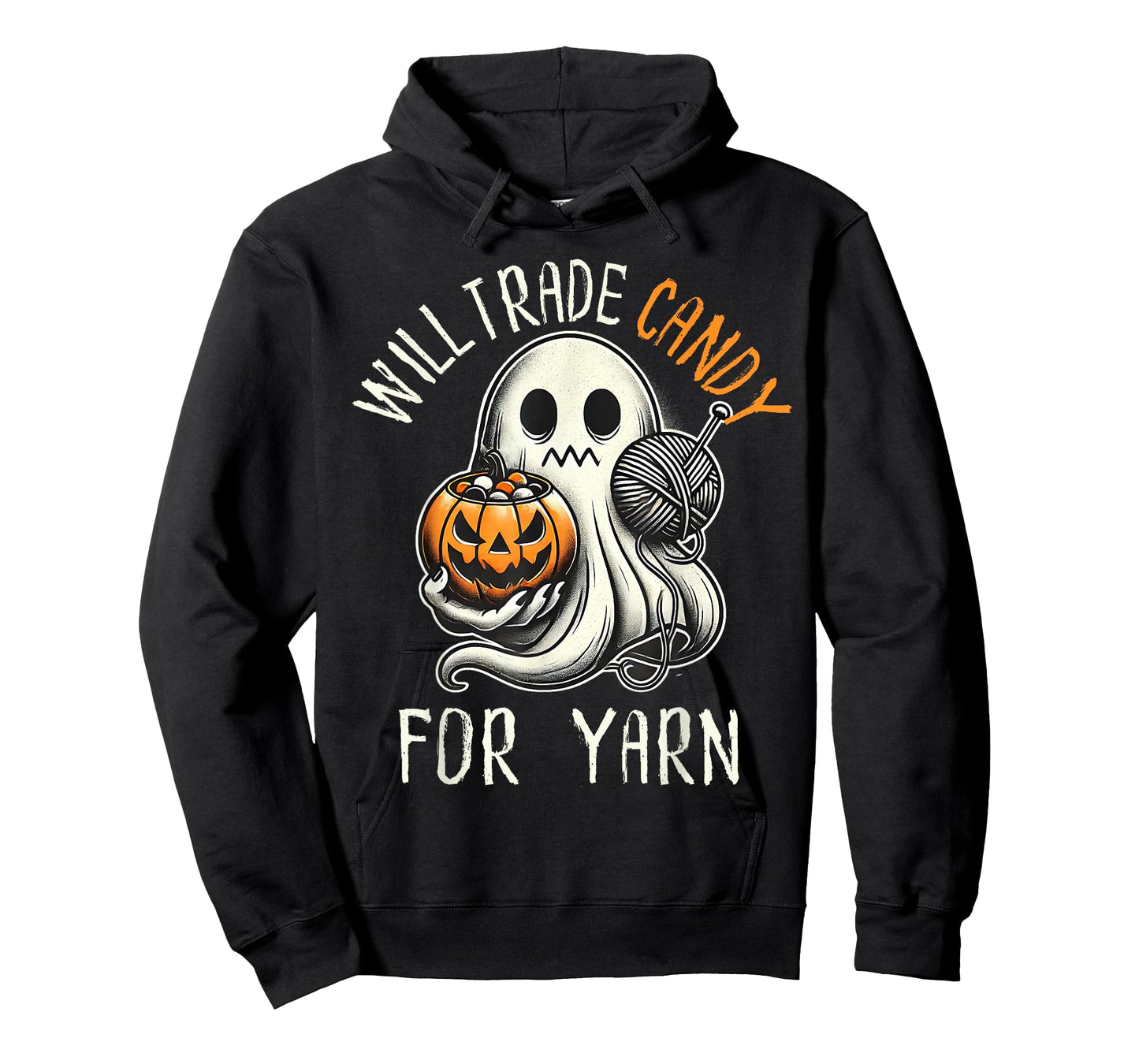 Will Trade Candy For Yarn Funny Knitting Crochet Halloween T-Shirt