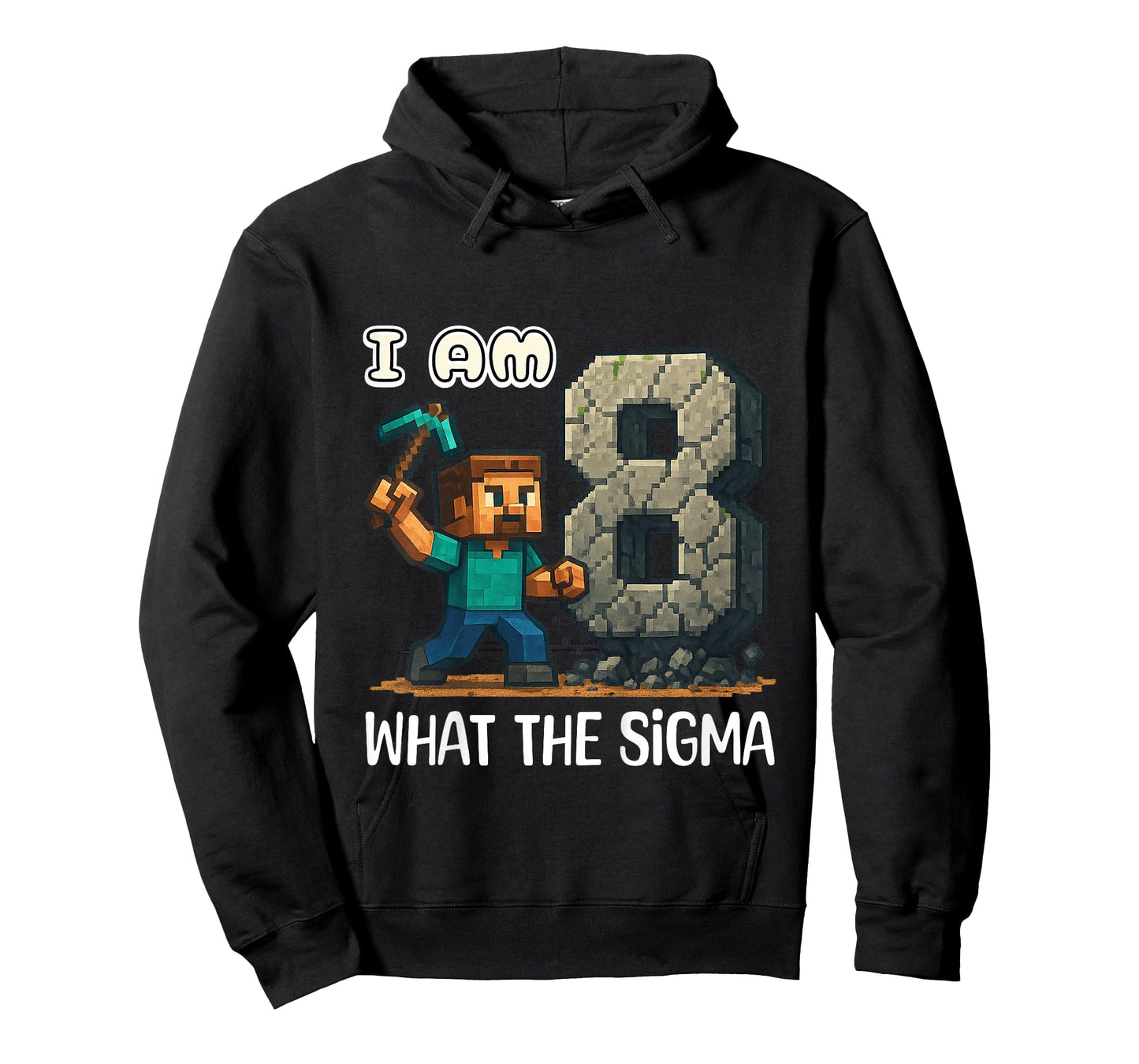 Kids Birthday Boys Eighth BDay Sigma Gaming Pixel T-Shirt