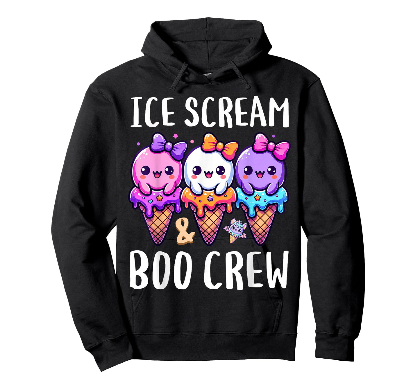 Spooky Cute Ice Scream Boo Crew Ghost Squad T-Shirt