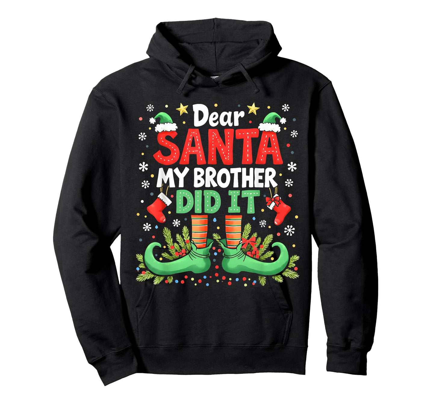 Dear Santa My Brother Did It Funny Christmas Boys Girls Kids T-Shirt