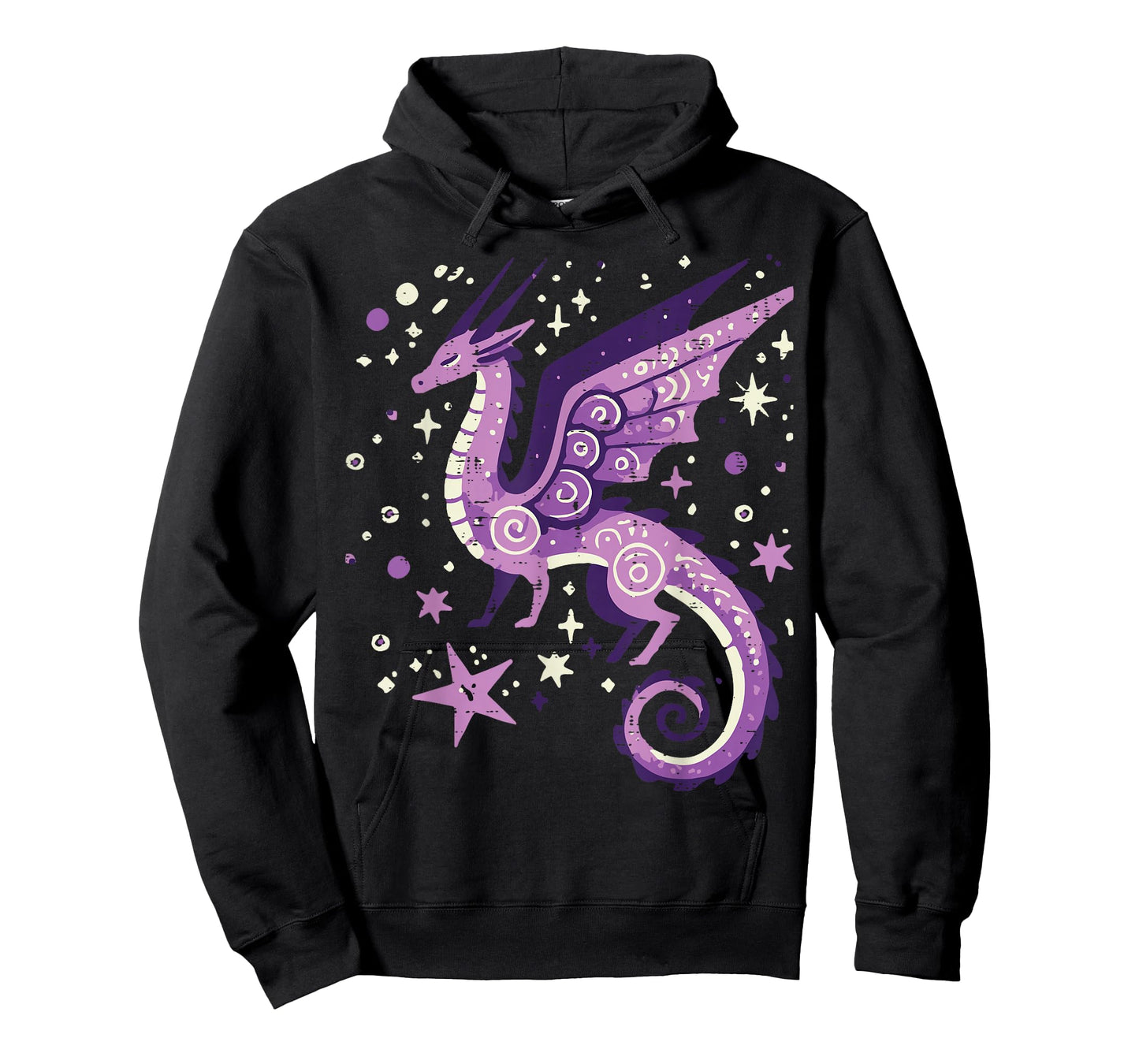 Purple Dragon Stars Cute Fantasy Mythical Girls Kids Women T-Shirt