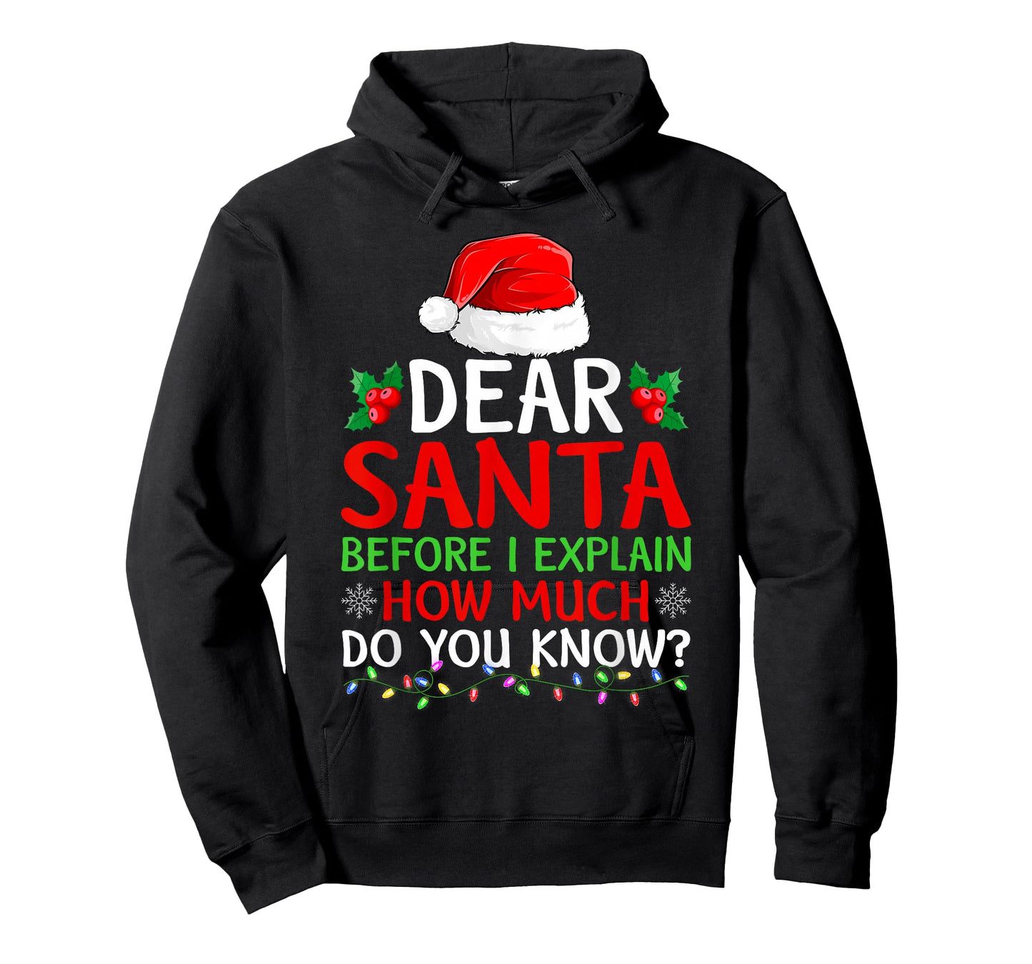 Dear Santa Before I Explain How Much Do You Know Christmas T-Shirt
