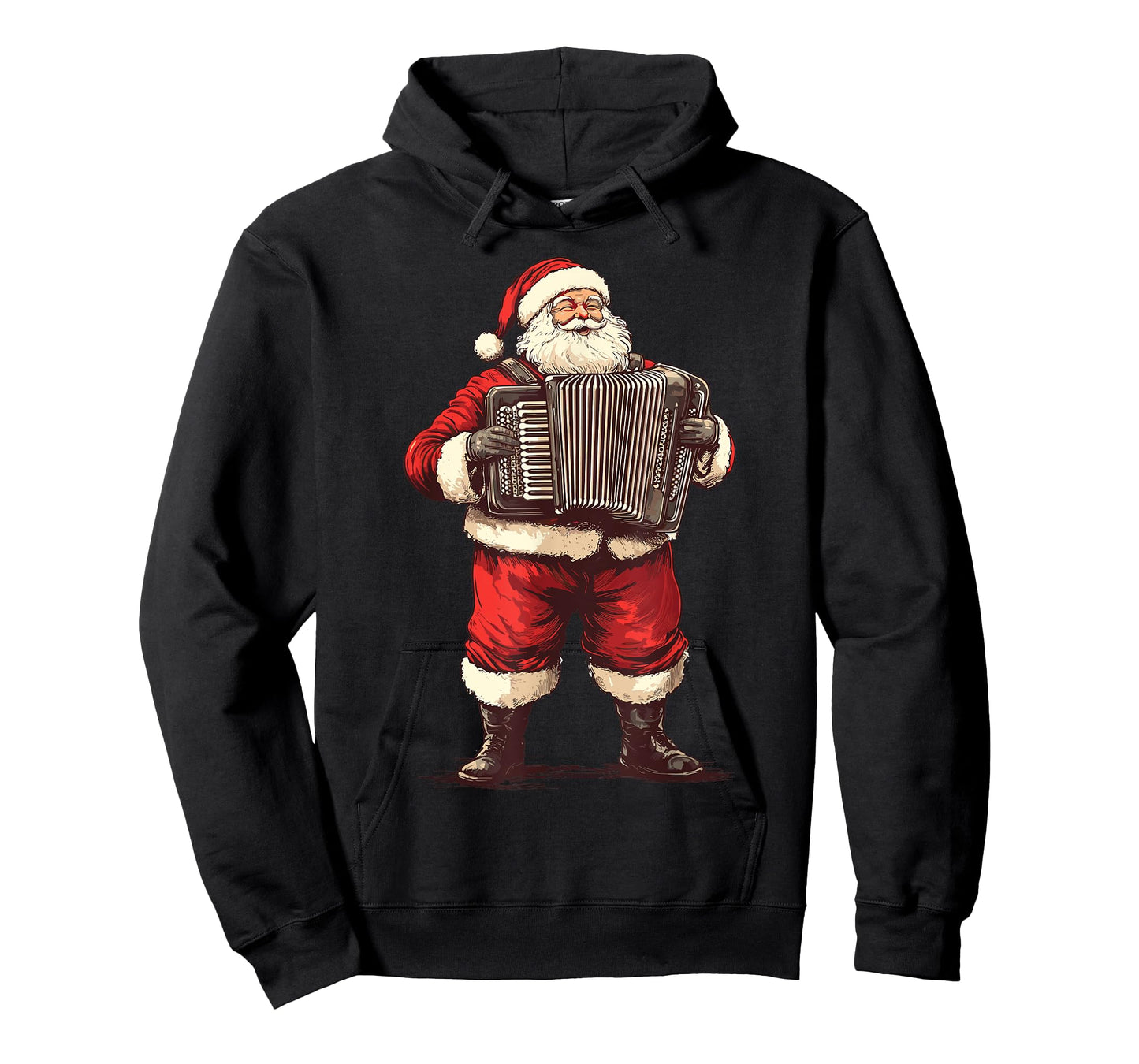 Santa Playing Accordion Funny Accordion Player Christmas T-Shirt