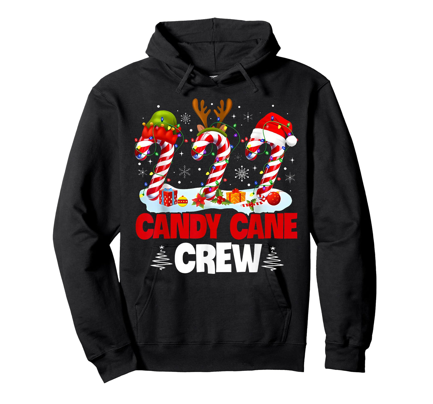Groovy Candy Cane Crew Christmas Xmas Santa Mens Womens Kids T-Shirt