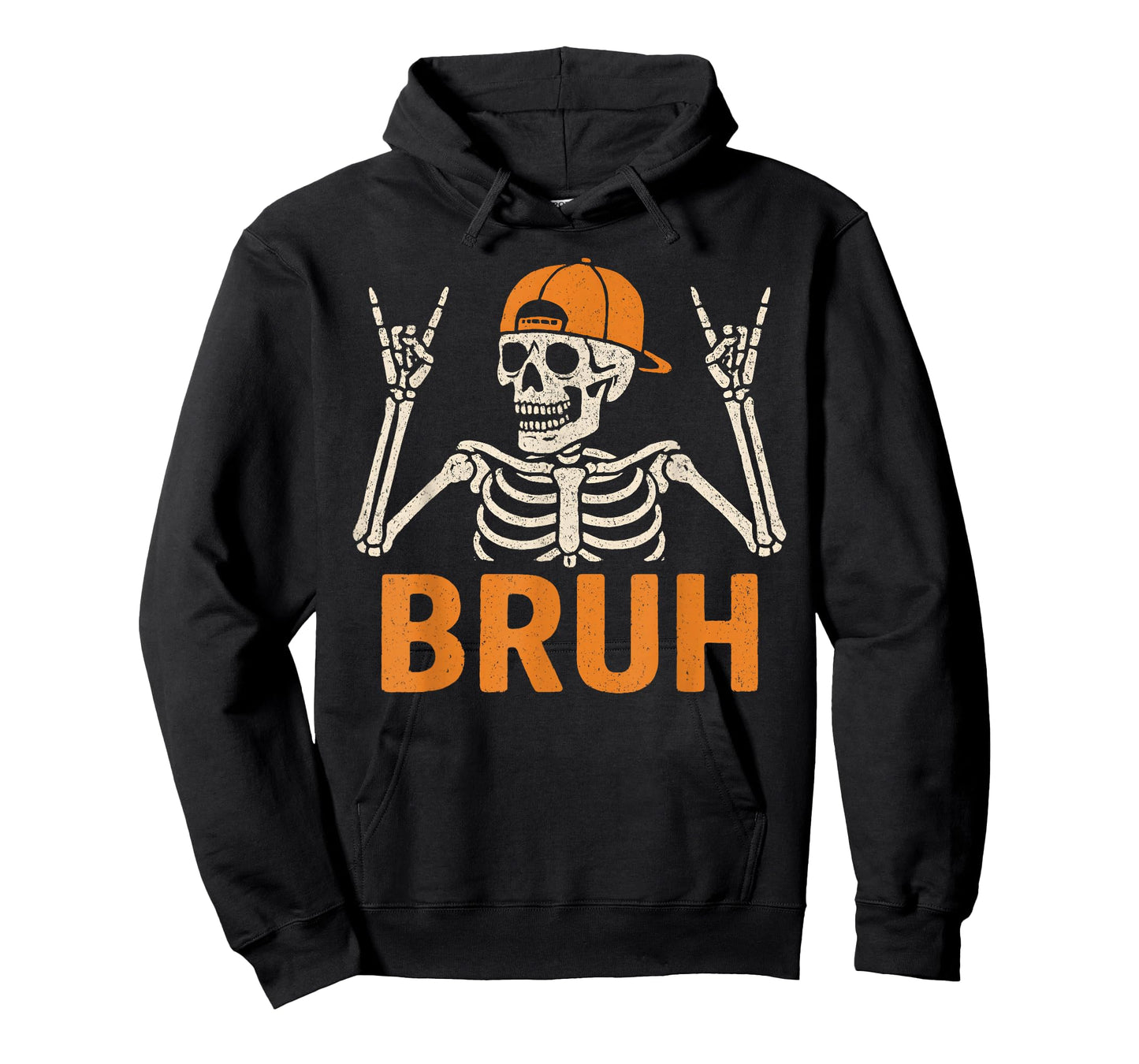 Bruh Punk Rock Skeleton Cool Rocker Halloween Men Boys Kids T-Shirt