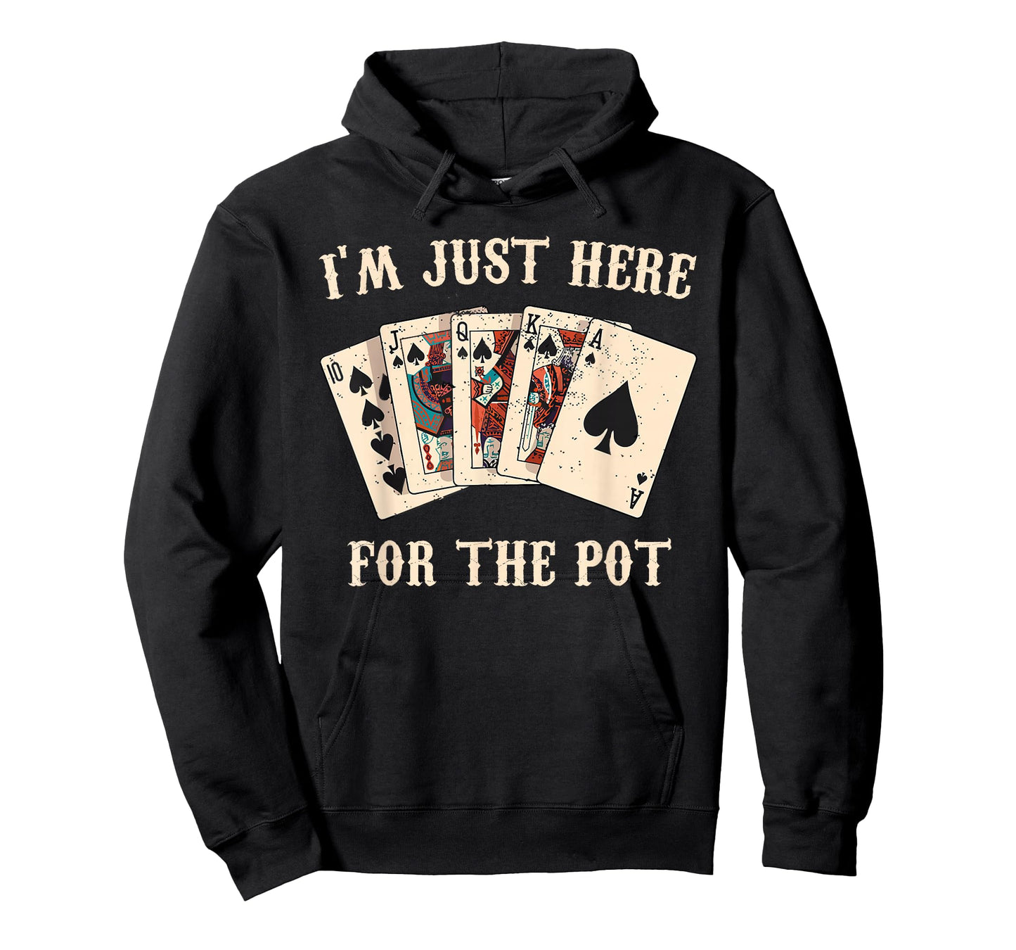 Poker Player I'M JUST HERE FOR THE POT Funny Vintage T-Shirt