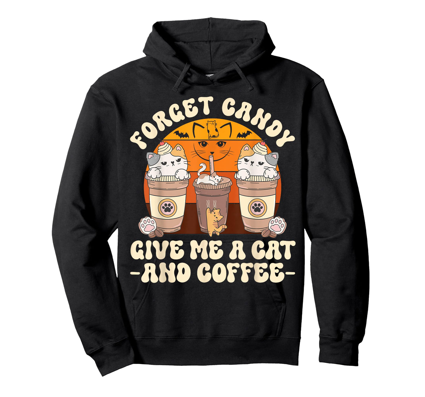 Forget Candy Give Me Cat and Coffee Halloween T-Shirt