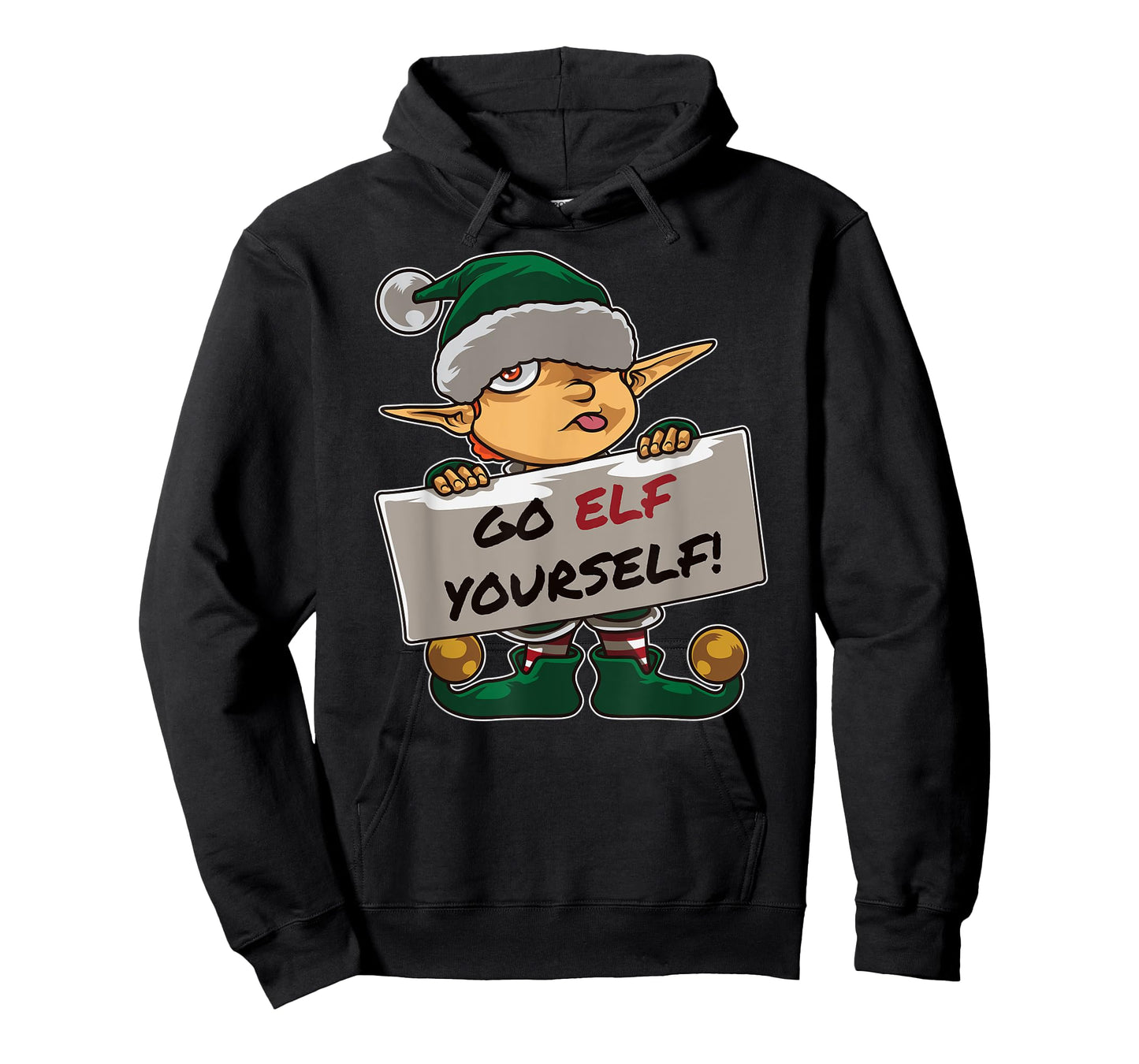 Christmas Bad Elf Dirty Pun "Go Elf Yourself" Provocative T-Shirt