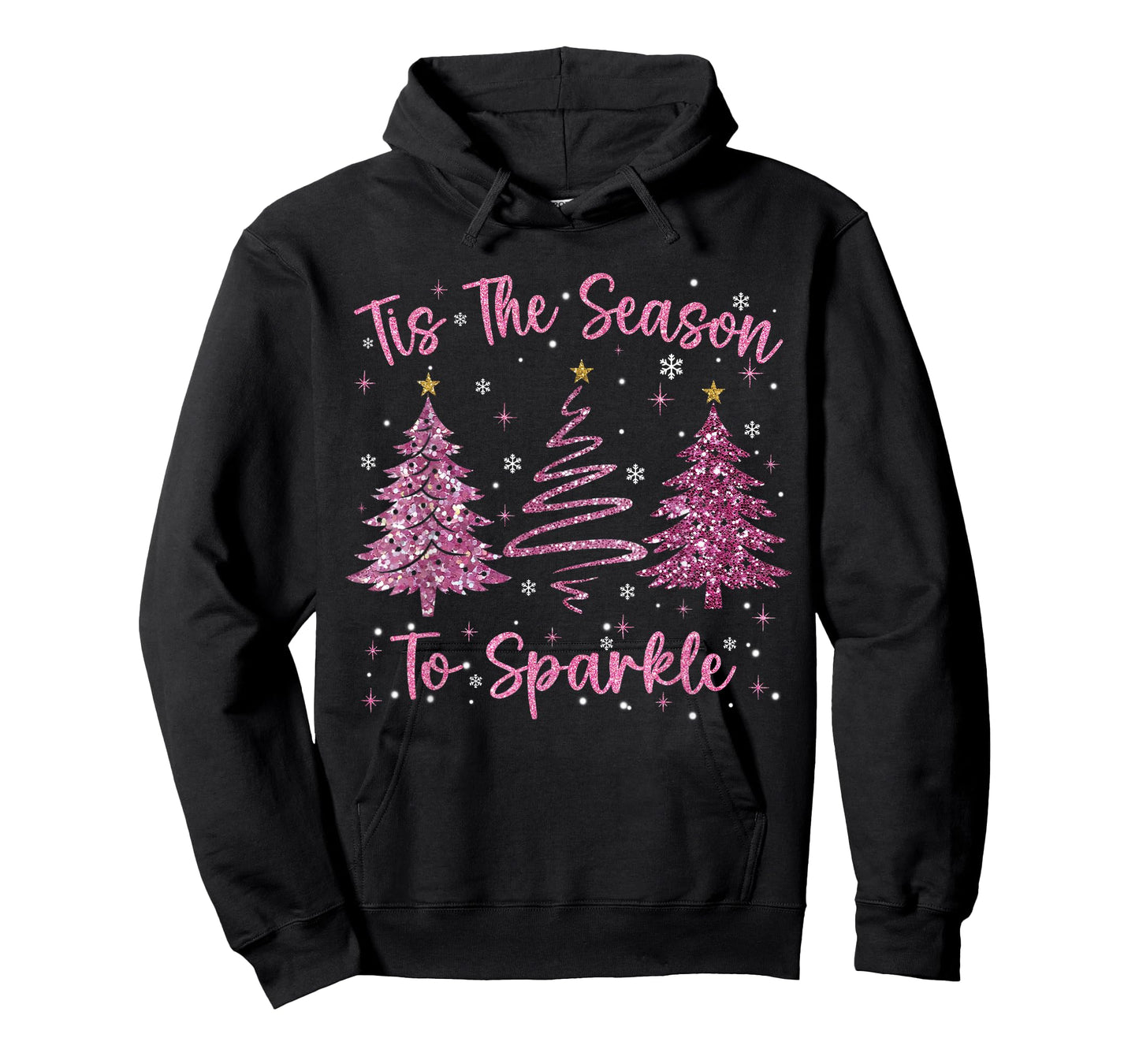 Tis The Season Sparkle Christmas Tree Xmas Women Girl T-Shirt