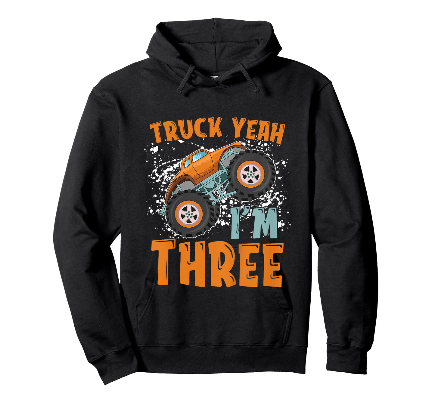 Truck Yeah I'm Three 3rd Birthday Monster Truck Themed T-Shirt