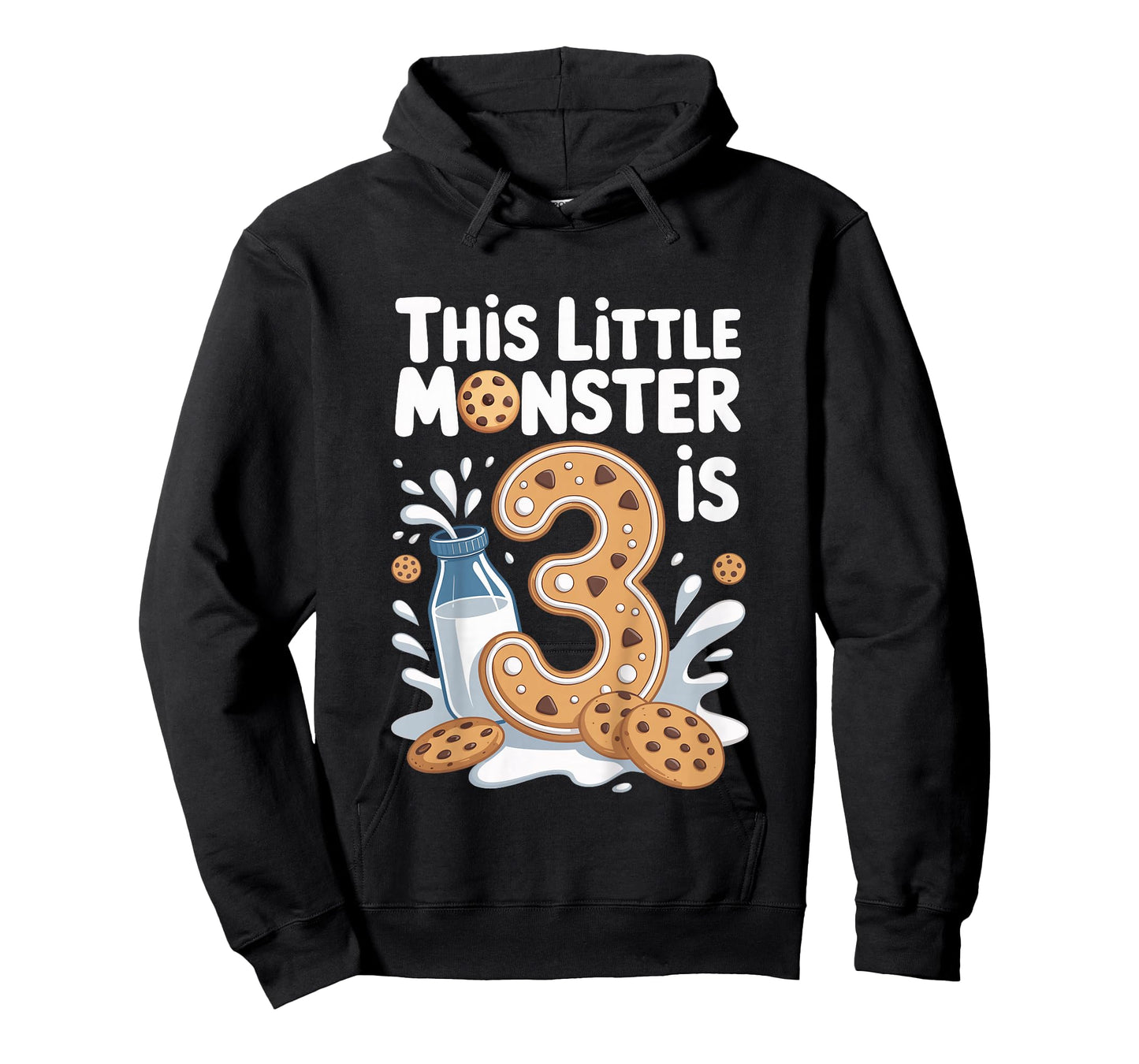 Kids This Cute Monster is 3 Cute Cookie 1st Birthday T-Shirt