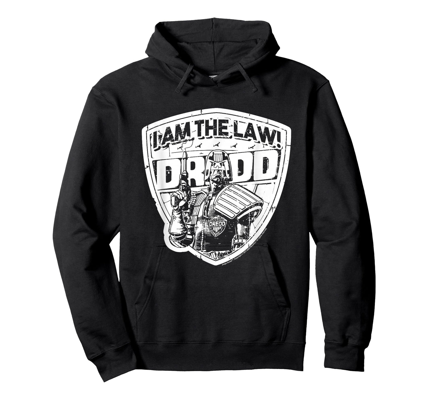 Judge Dredd I Am The Law! Comic Badge 2000 AD T-Shirt
