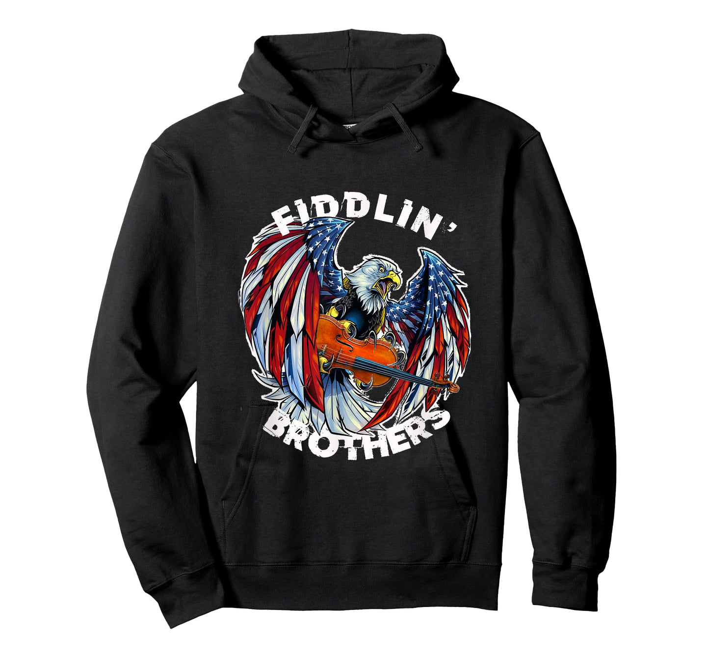 USA Eagle Fiddlin Brothers Violin Music Rock Patriot Flight T-Shirt