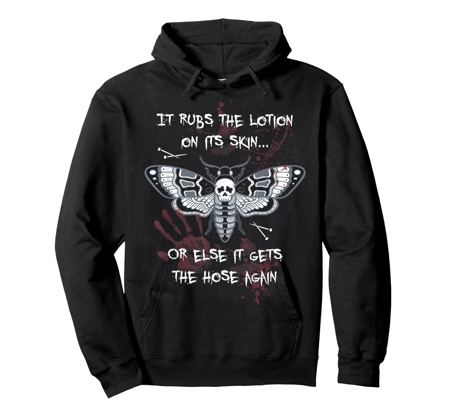 Gothic Horror Deaths Head Moth Slogan T-Shirt T-Shirt