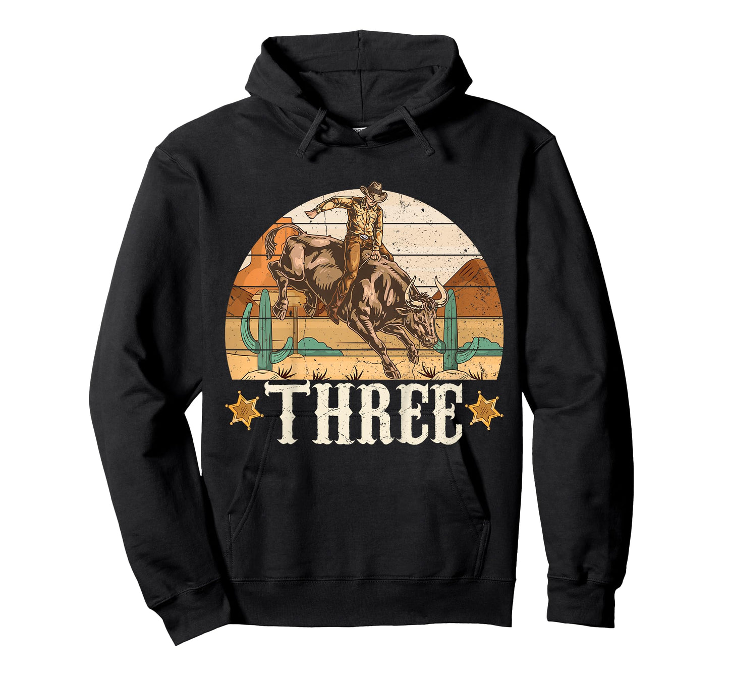 Bull Riding 3rd Birthday 3 Years Old Boy Cowboy Rodeo T-Shirt