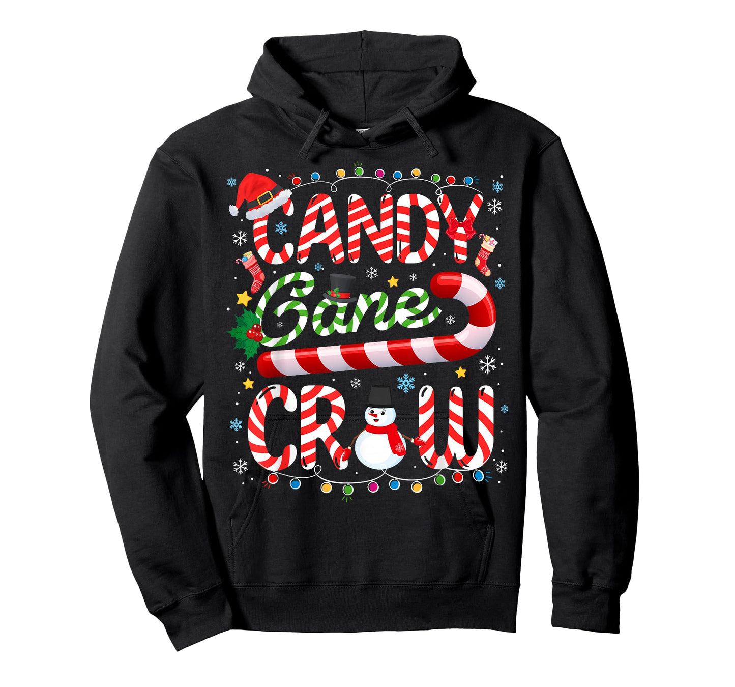 Candy Cane Crew Christmas Pajamas Adult Men Women Kids T-Shirt