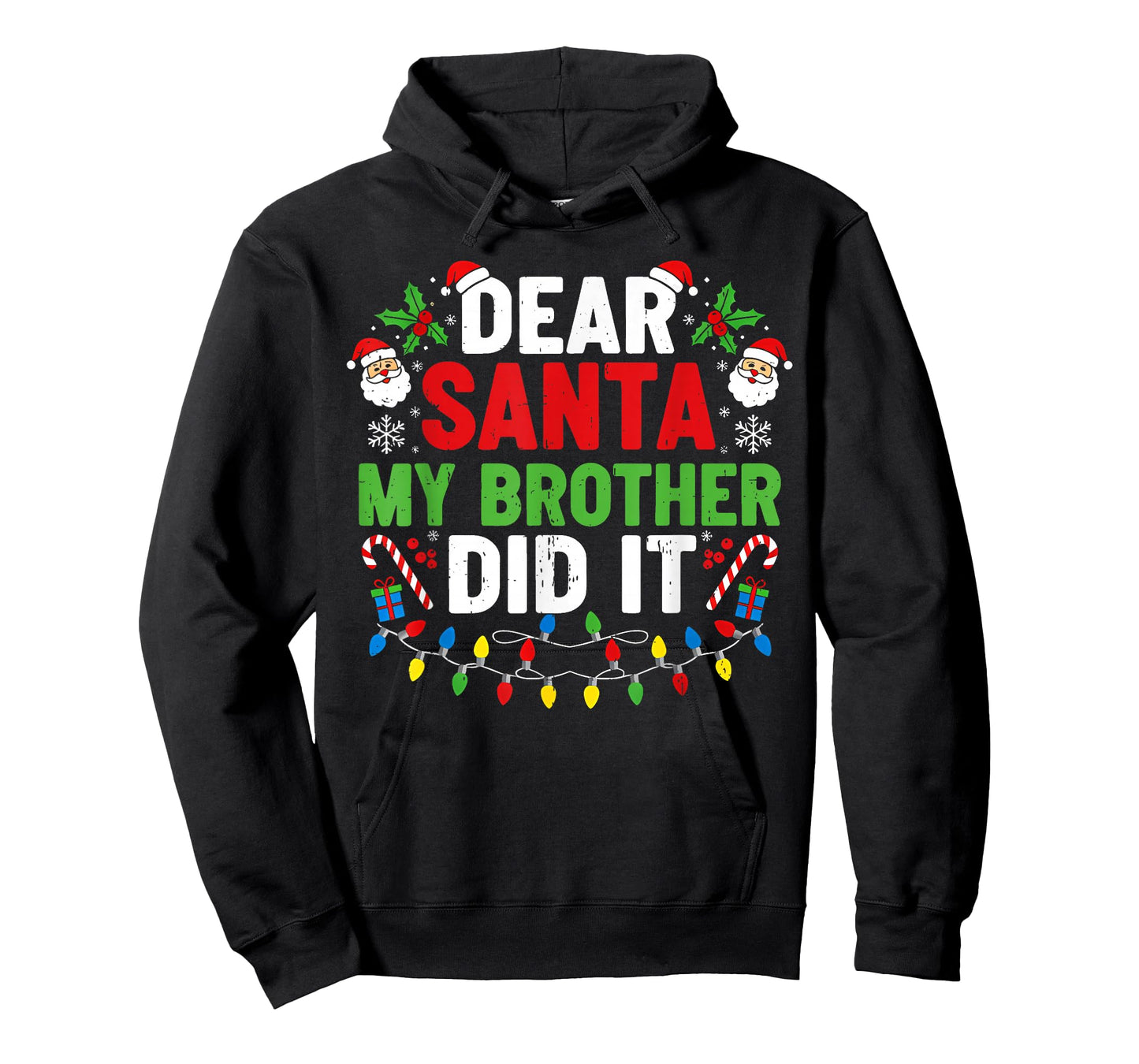 Dear Santa My Brother Did It Funny Christmas Boys Girls Kids T-Shirt