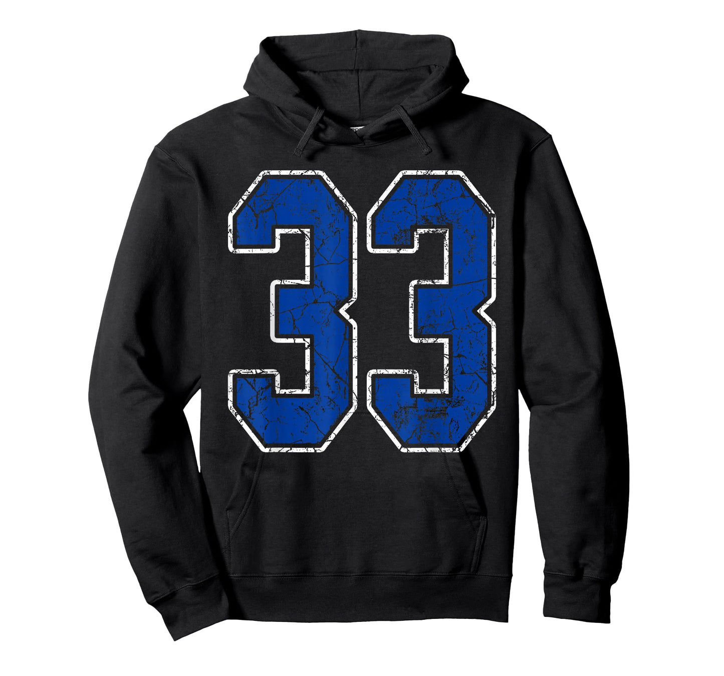 Royal Blue and White Number 33 Jersey Player Uniform #33 Fan T-Shirt