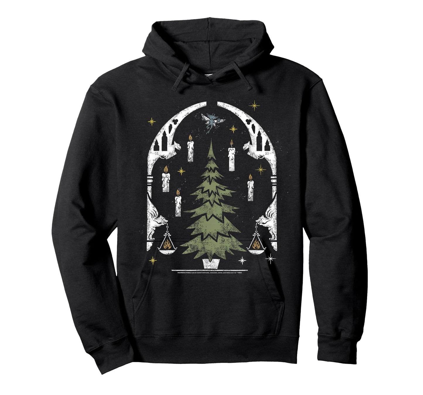 Harry Potter Hogwarts Great Hall Christmas Tree Stamp T-Shirt