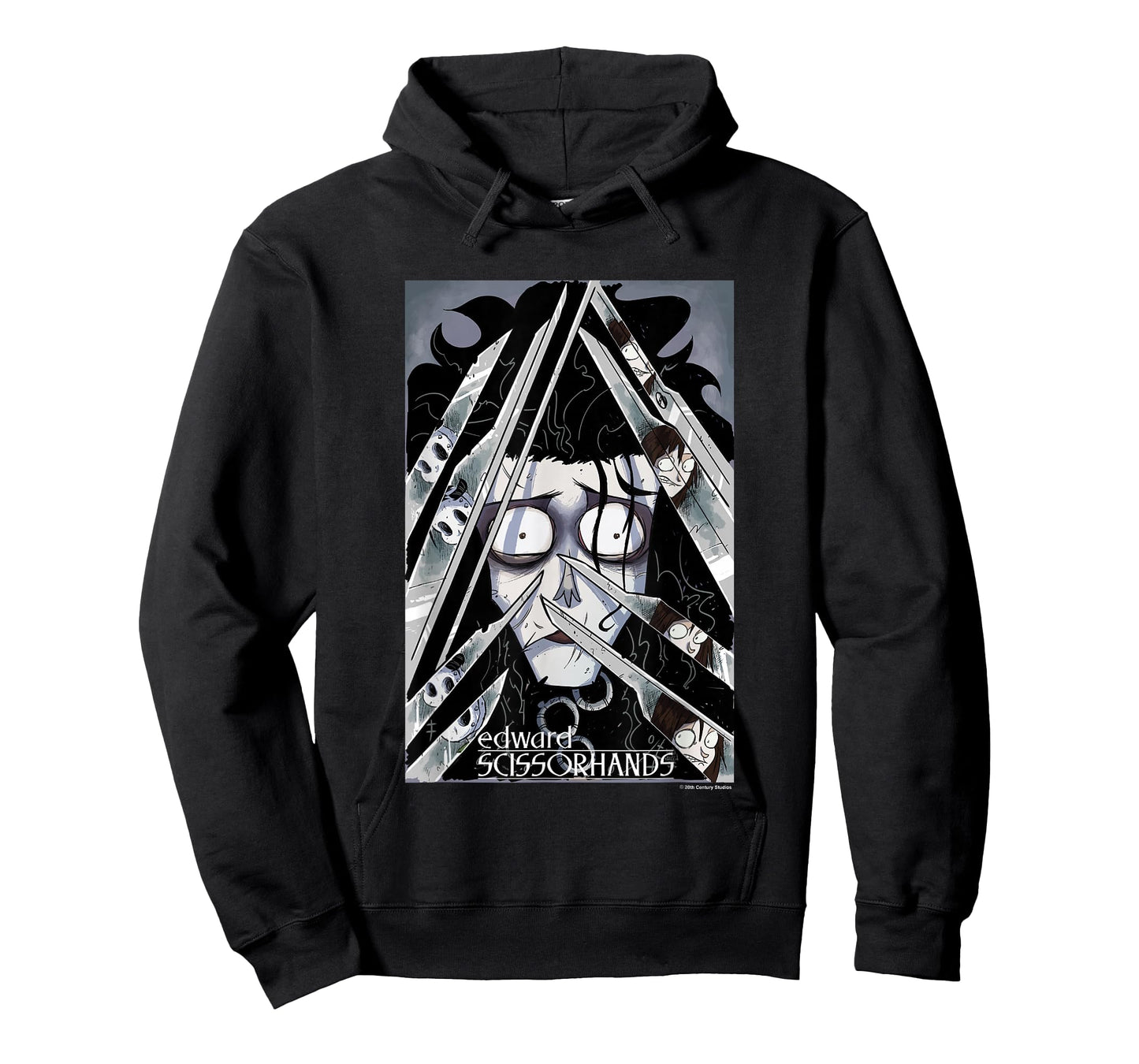 Edward Scissorhands Edward Behind Scissors Comic Book Poster T-Shirt