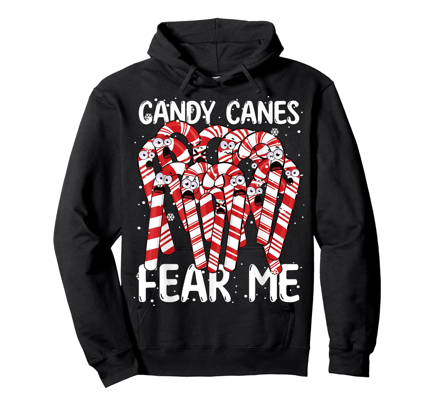 Candy Canes Fear Me Christmas Boys Girls Candy Cane Kids T-Shirt