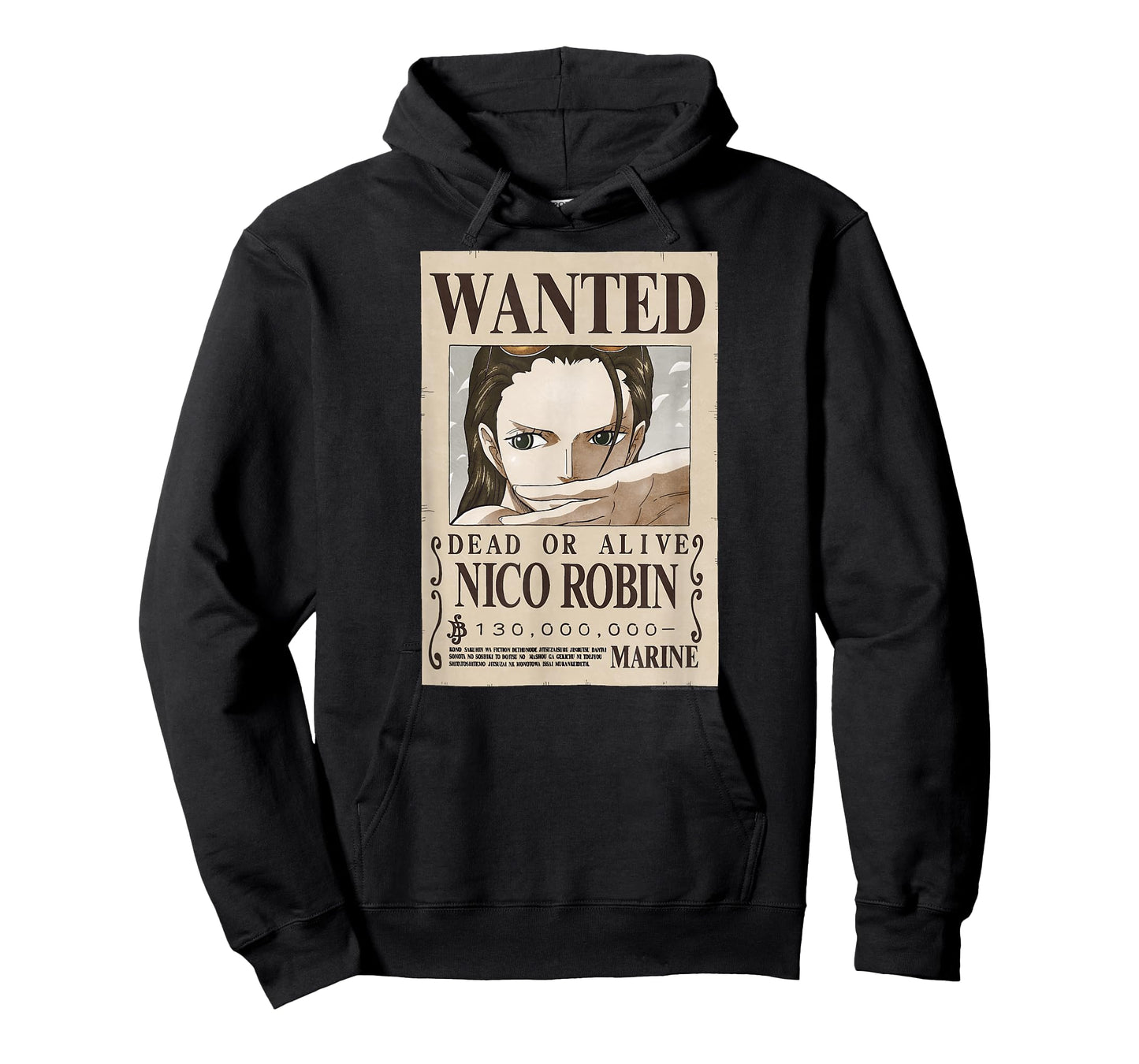 One Piece Anime Nico Robin Wanted Poster T-Shirt