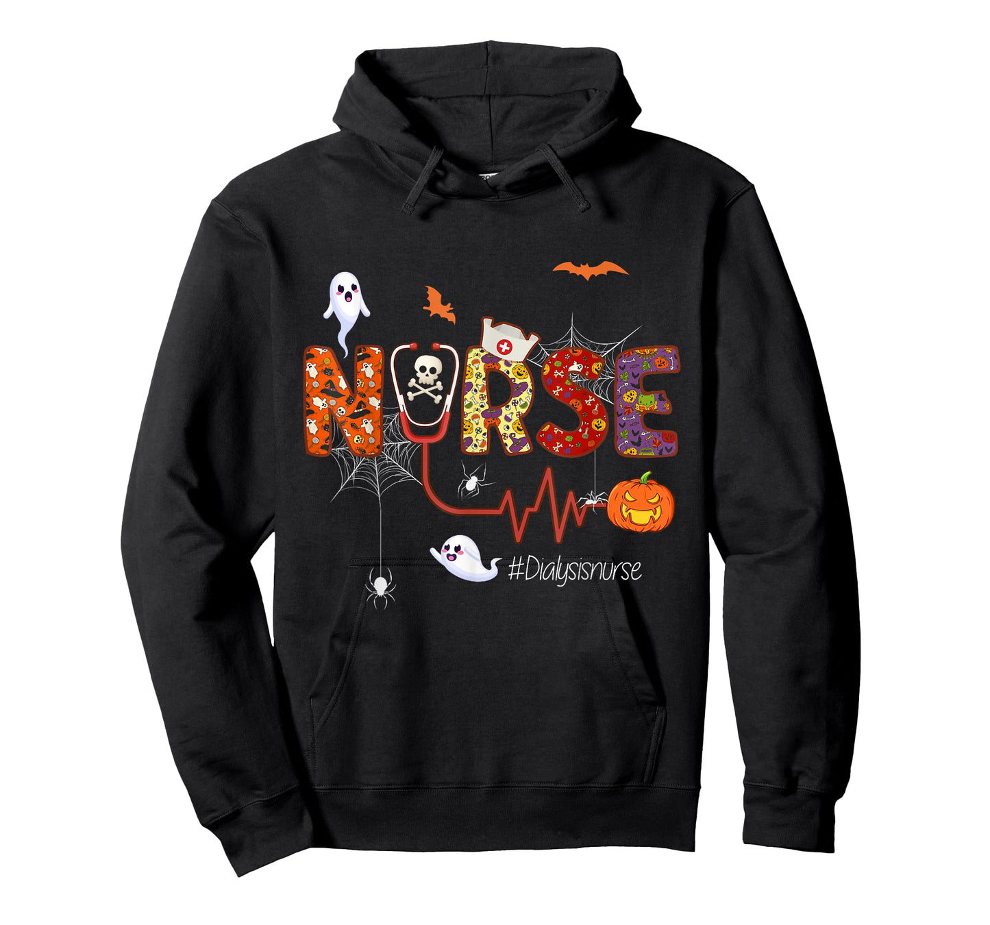 Dialysis Nurse Scary Halloween Pumpkin Nursing T-Shirt