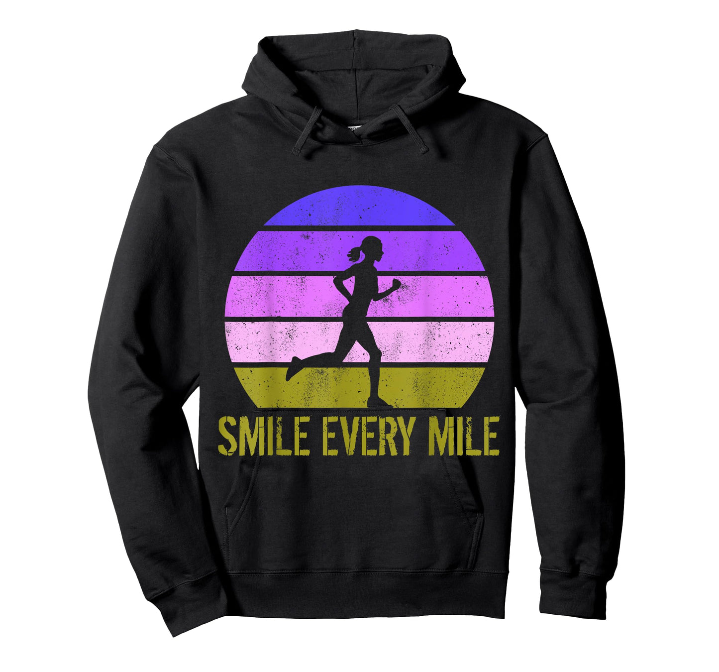 Women Running Marathon Funny Runner Smile Every Mile T-Shirt