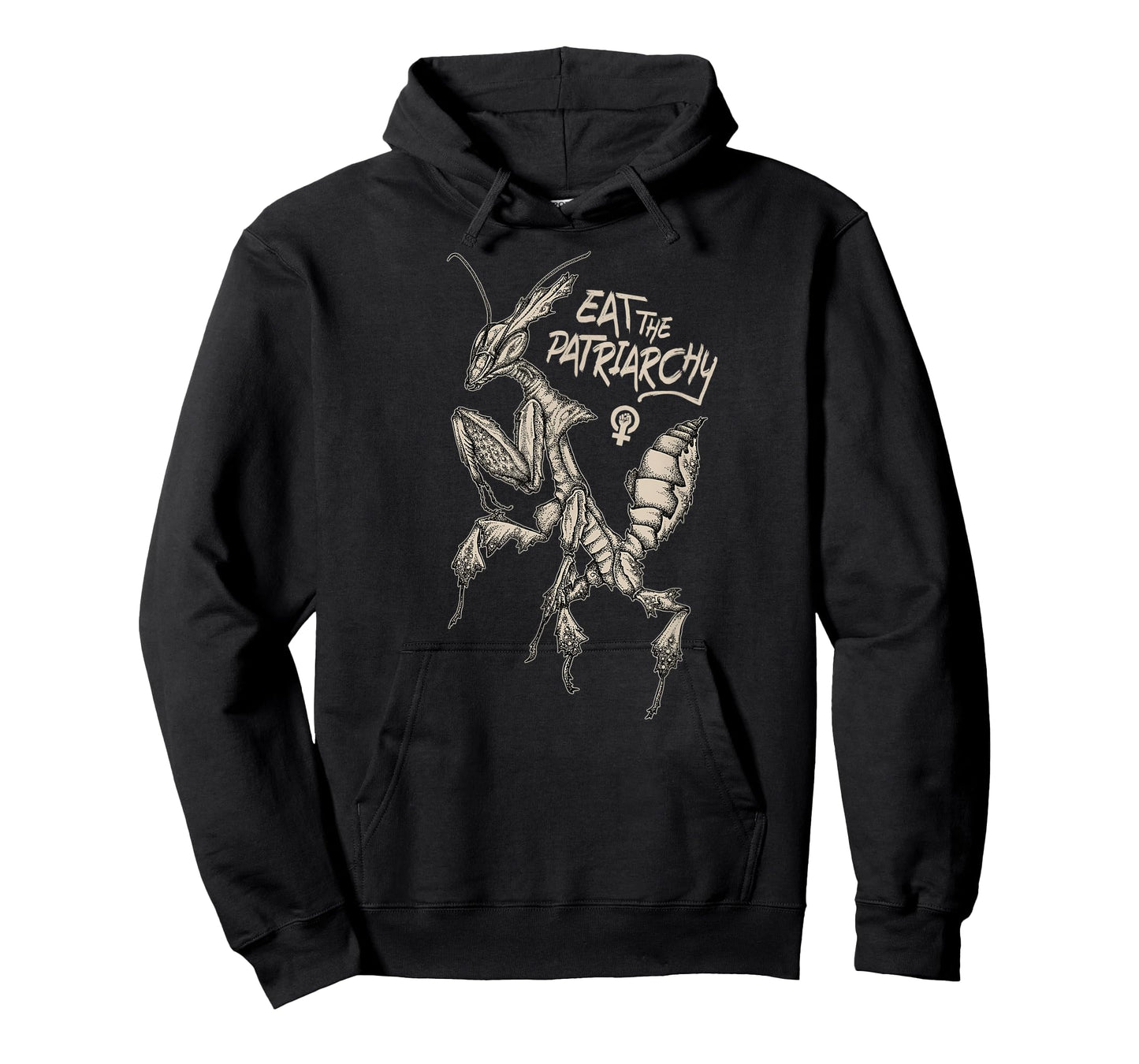 Eat the Patriarchy! Punk feminist praying ghost mantis art T-Shirt