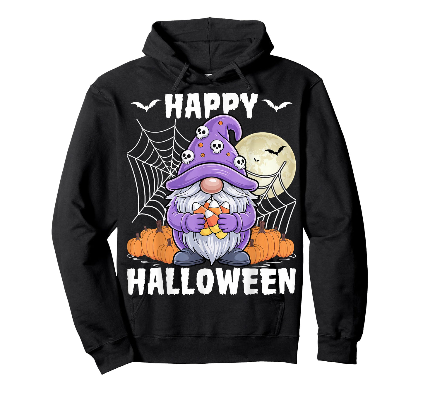 Happy Halloween Spooky Ghost Witches Candy Corn Gnomes T-Shirt