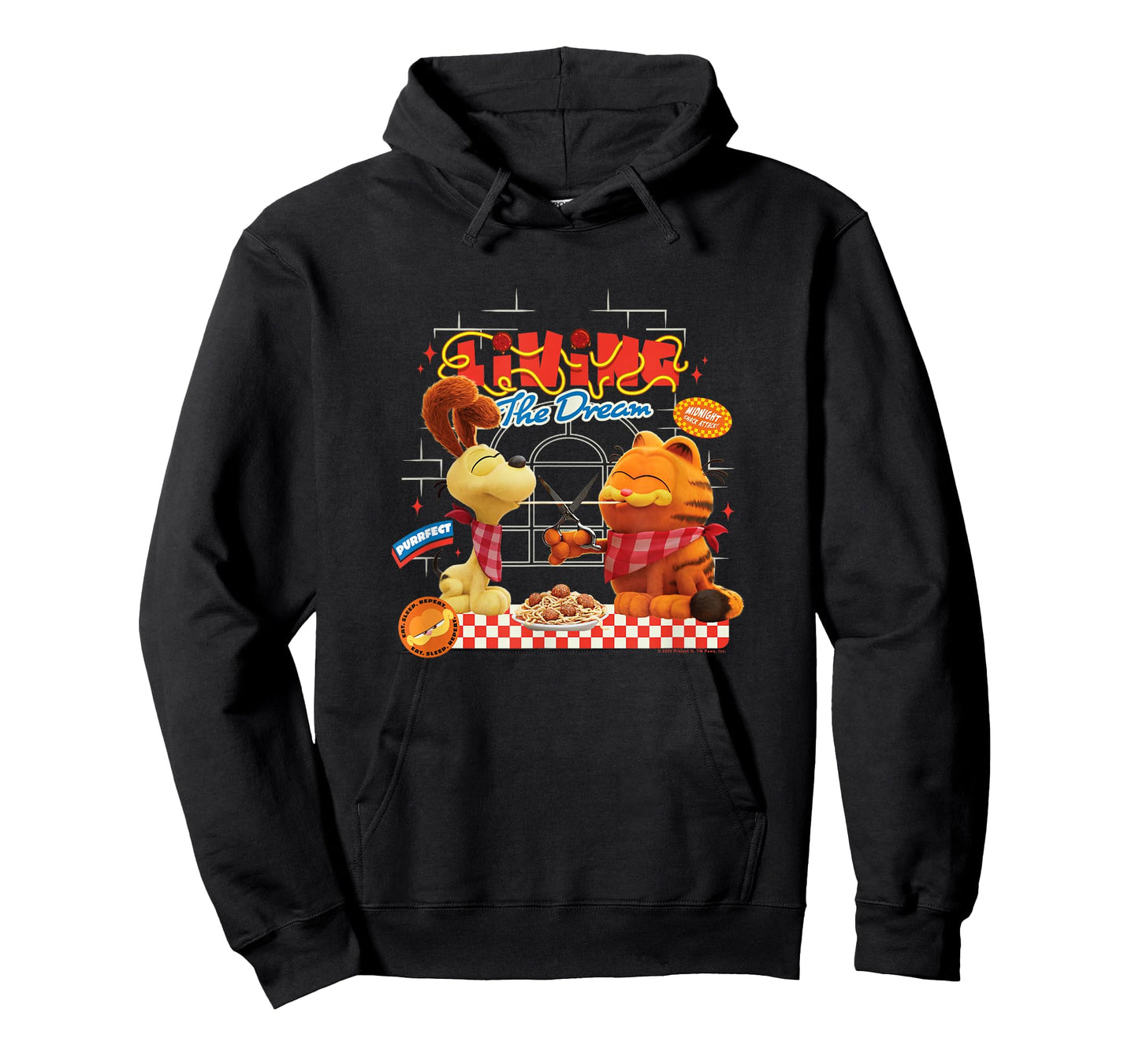 The Garfield Movie Living The Dream Garfield & Odie Pasta T-Shirt