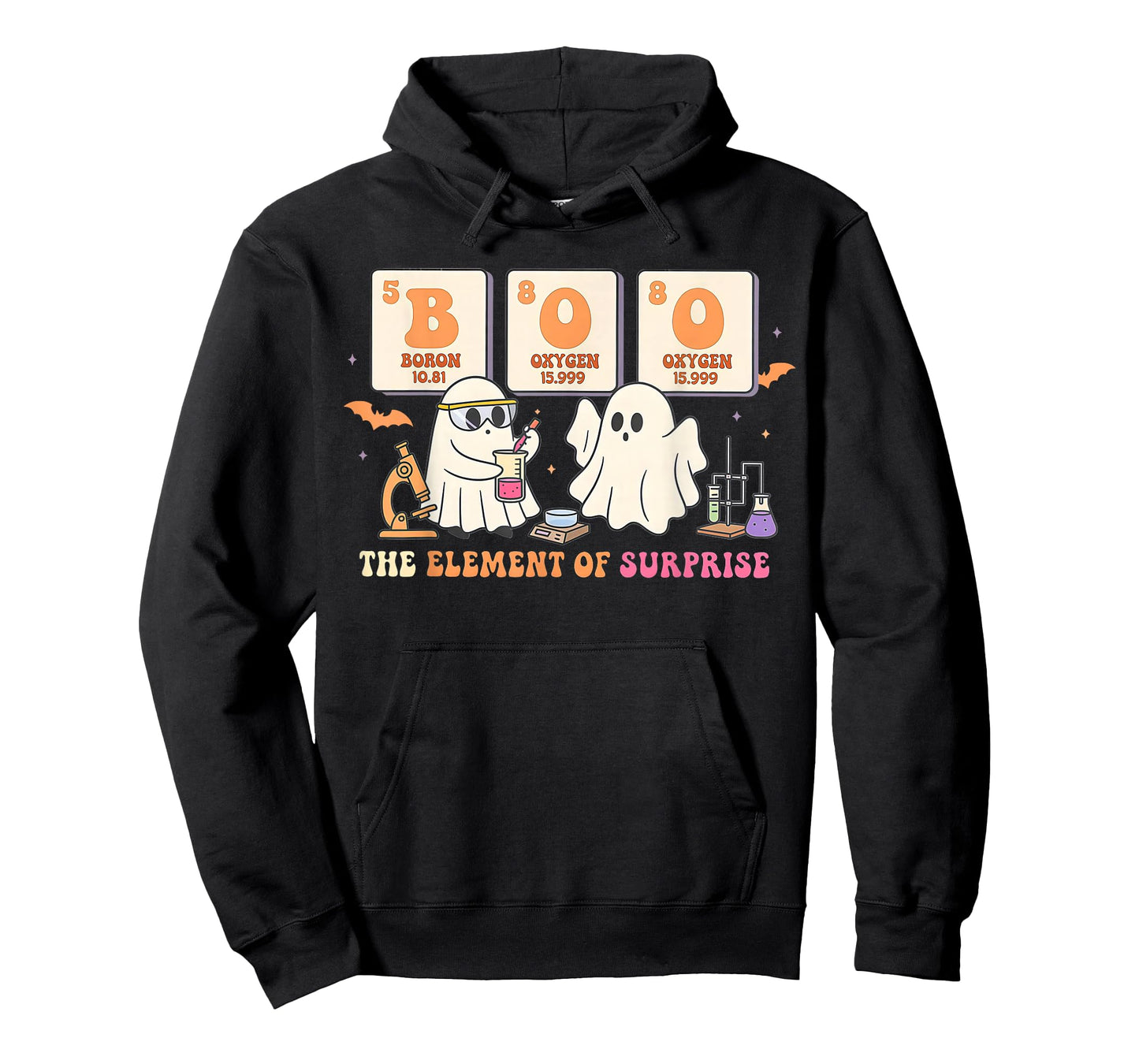 Halloween Science Teacher Boo Ghost The Element of Surprise T-Shirt