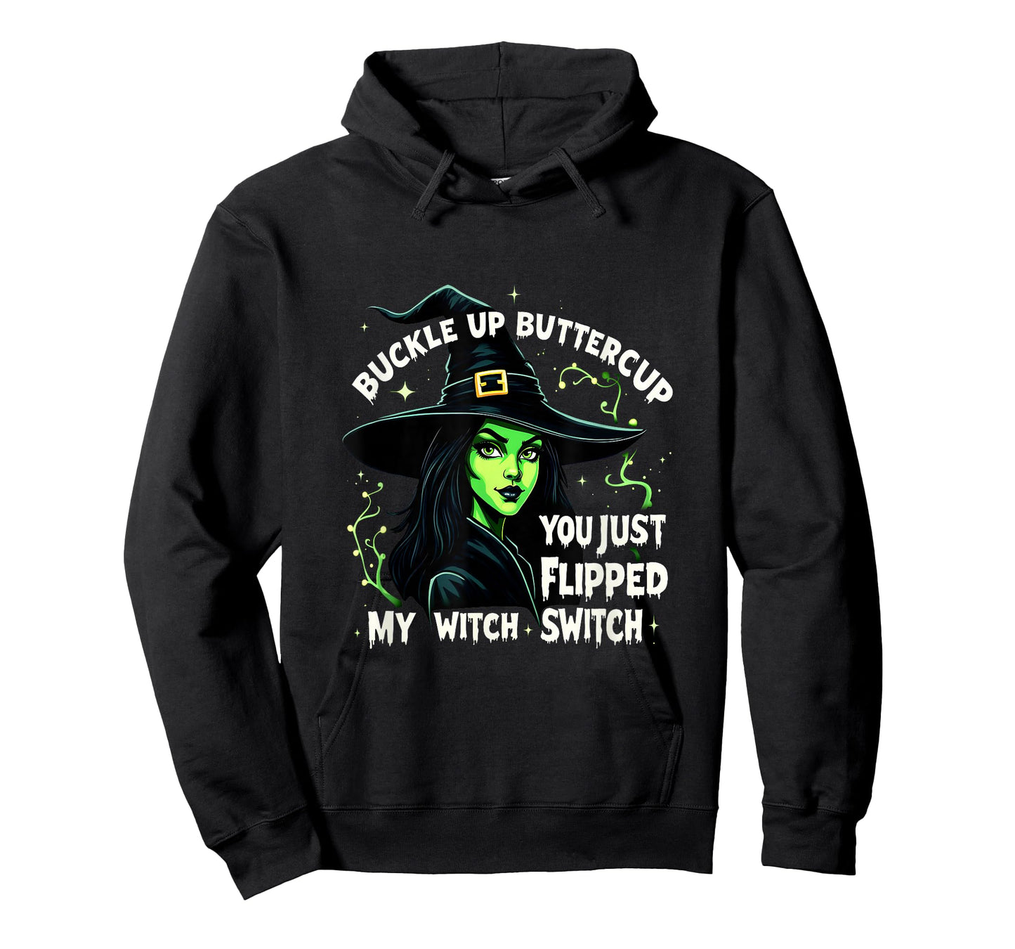 Retro Buckle Up Buttercup You Just Flipped My Witch Switch T-Shirt