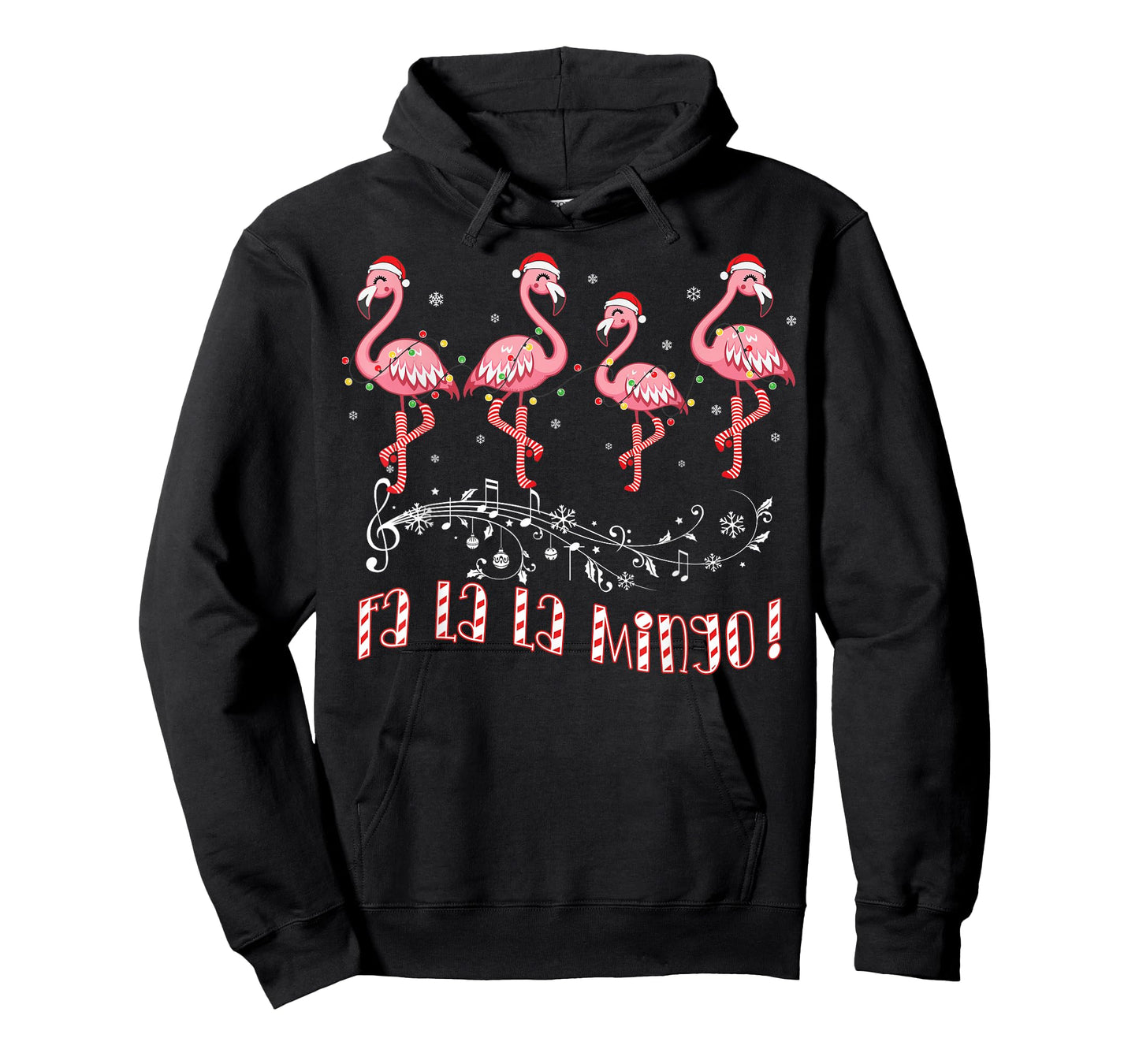 Candy Cane Flamingoes Fa La La MINGO Flamingo Christmas T-Shirt