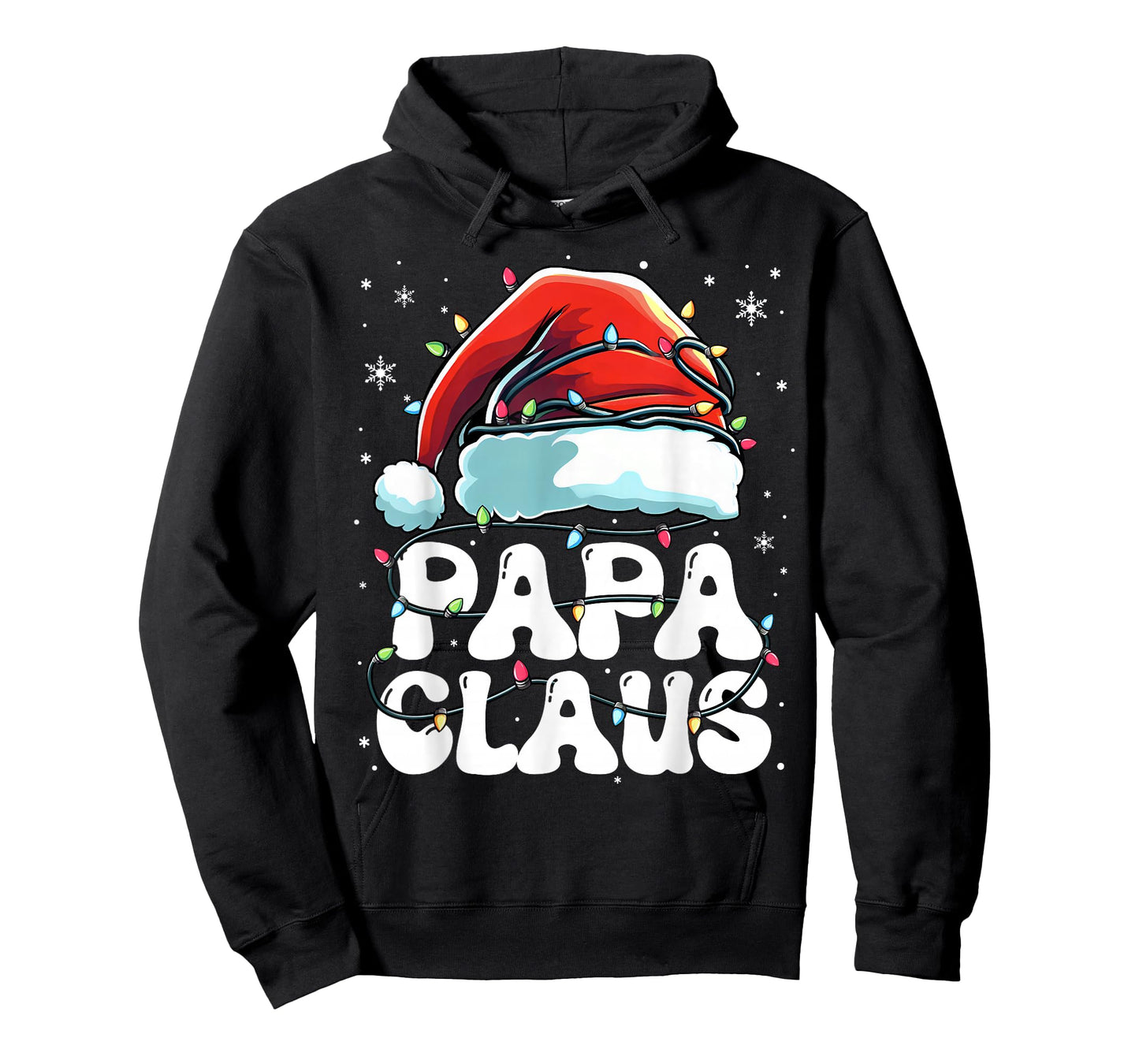 Groovy Papa Claus Christmas Lights Family Xmas Pajama T-Shirt