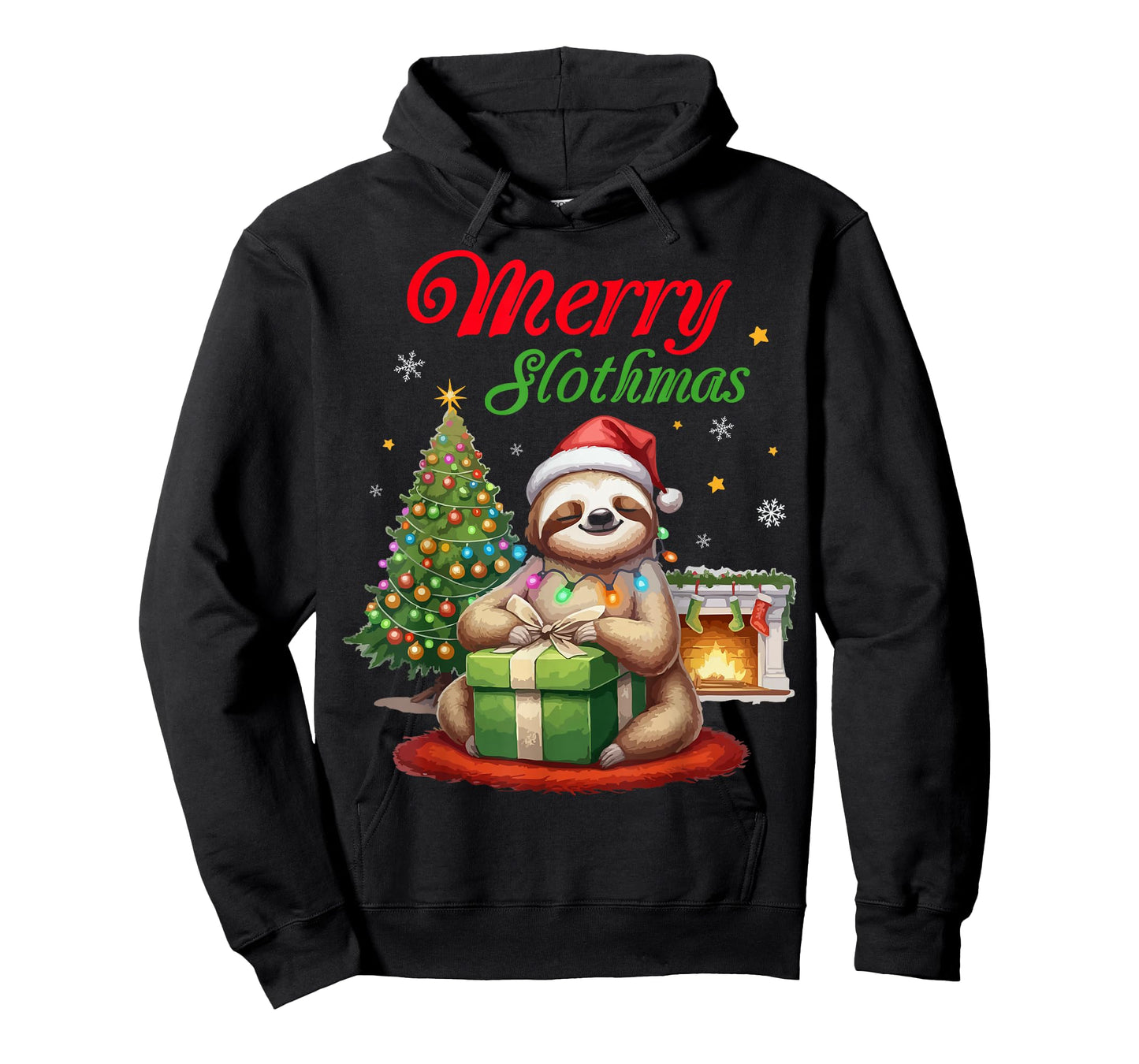 Cute Sloth Santa Christmas Merry Slothmas Slo Ho Ho Xmas T-Shirt