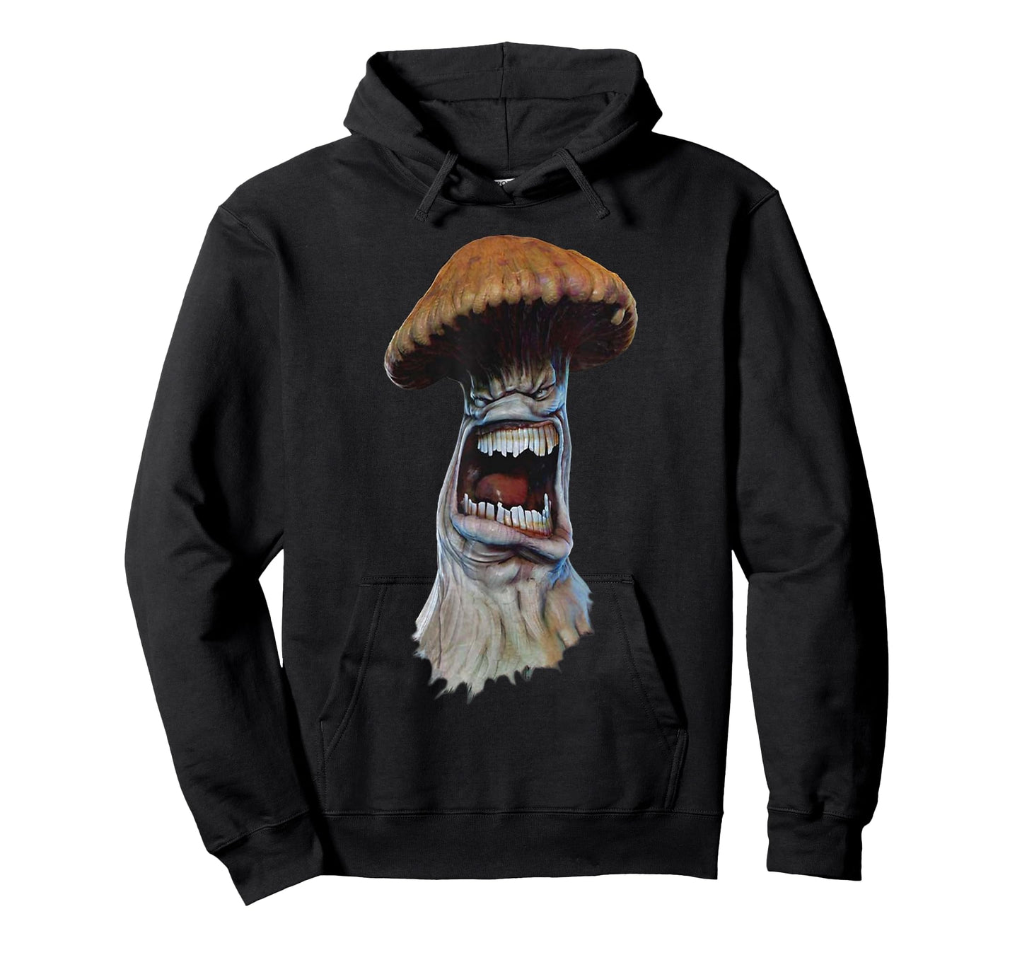 Peach-Bruh Scary Mushroom Head Art Monster Grumpy Angry T-Shirt