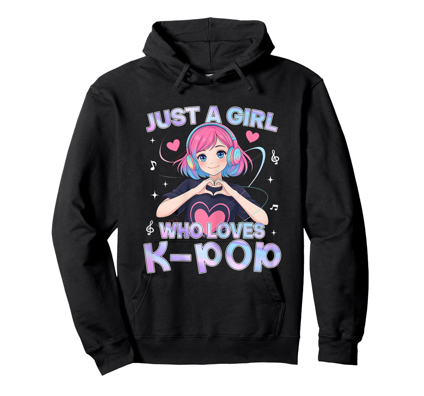 Just A Girl Who Loves K-Pop Cute Anime Kawaii Music Kpop T-Shirt