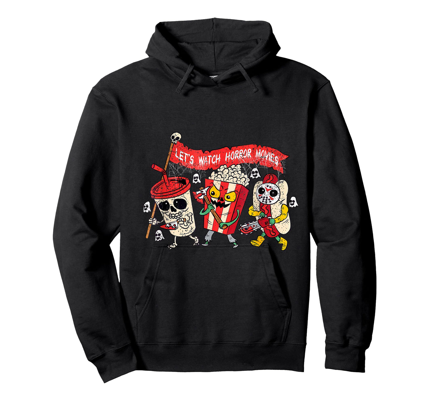 Retro Movie Concessions Let's Watch Horror Movies Halloween T-Shirt