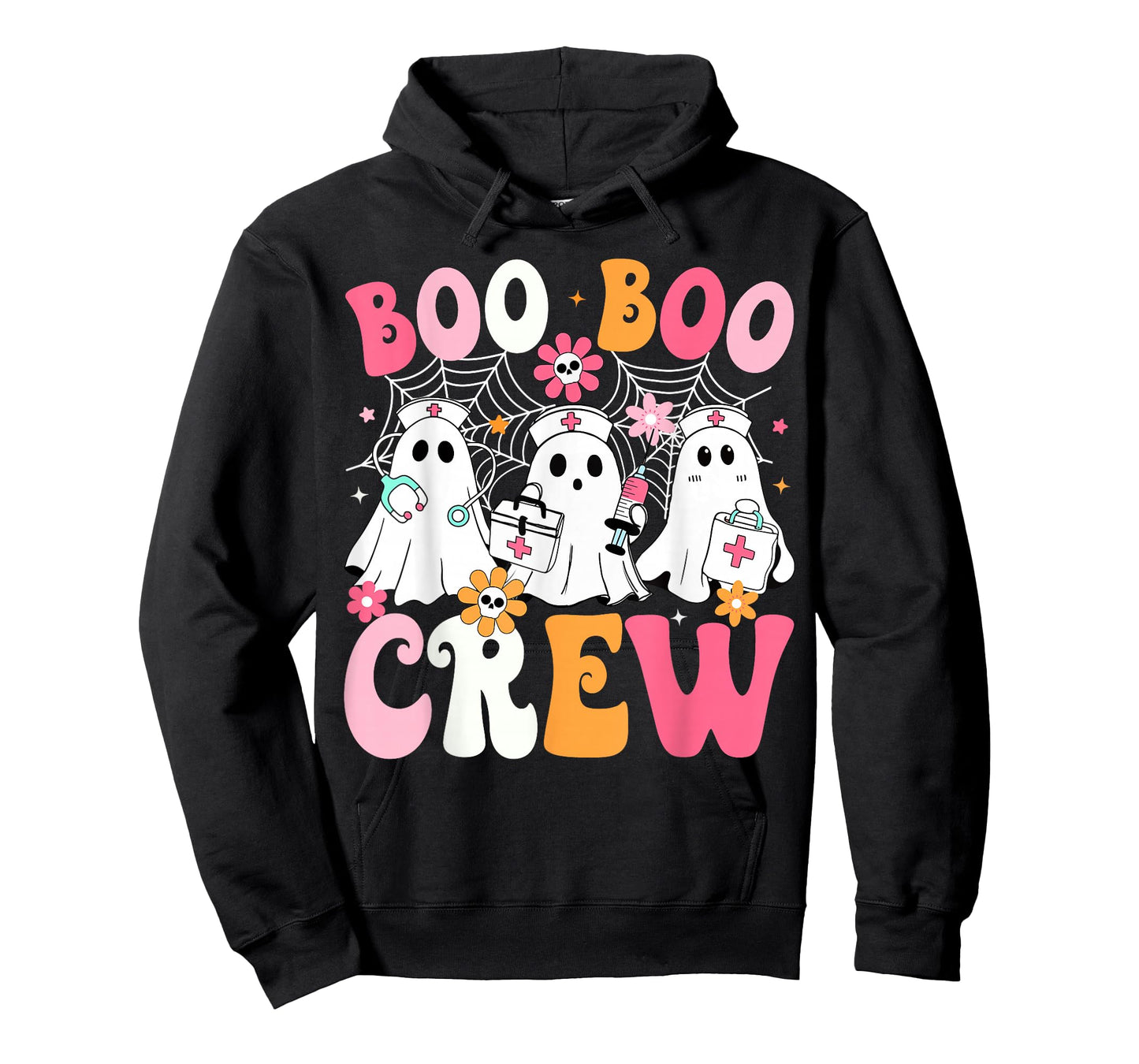 Boo Boo Crew Spooky Nurse Ghost Nursing Halloween Nurse T-Shirt