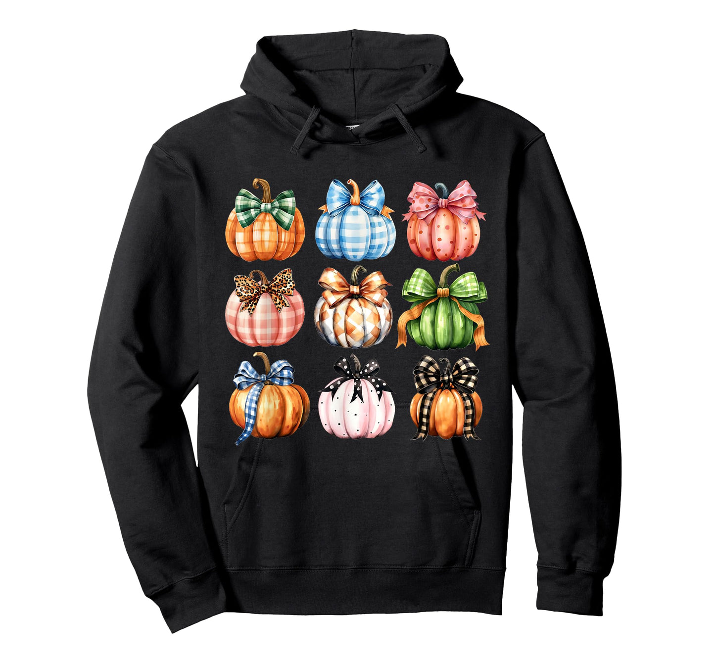 Funny Halloween Coquette Bow Pumpkin Autumn Thanksgiving T-Shirt