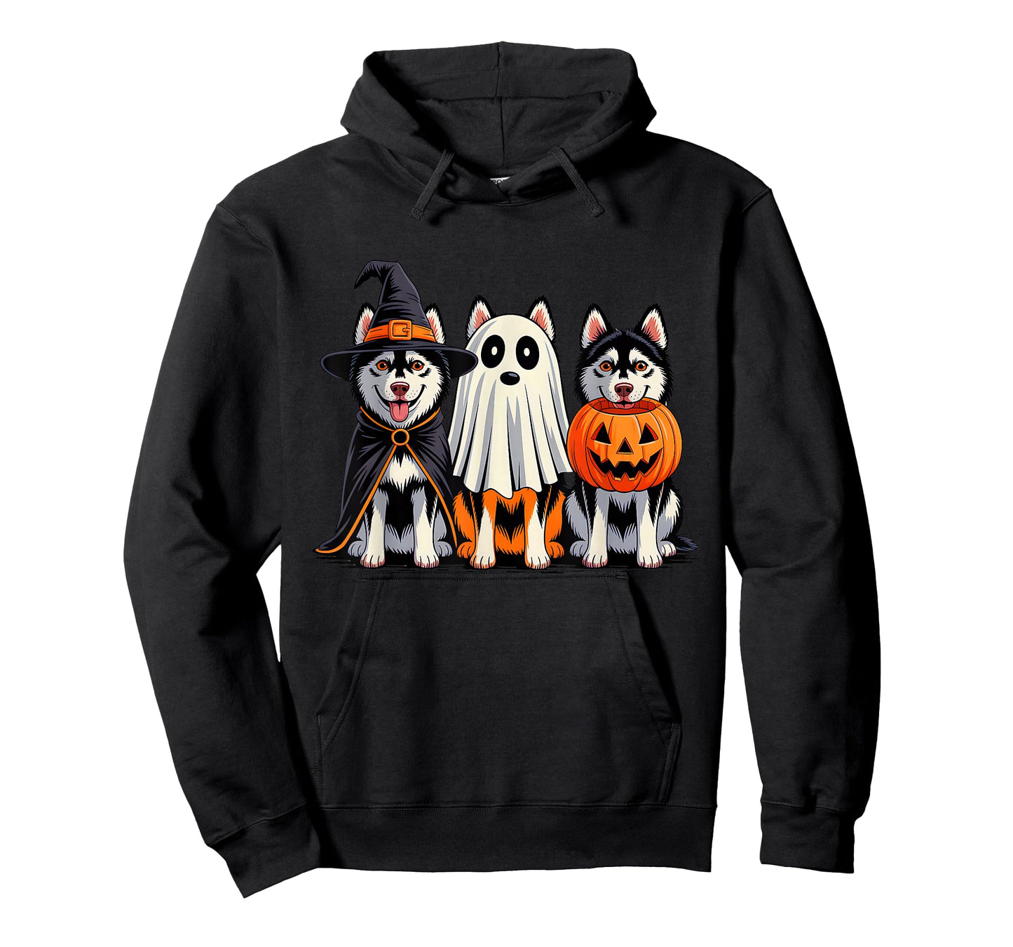 Husky Halloween Funny Dog Lover Pumpkin Witch Ghost Boo T-Shirt