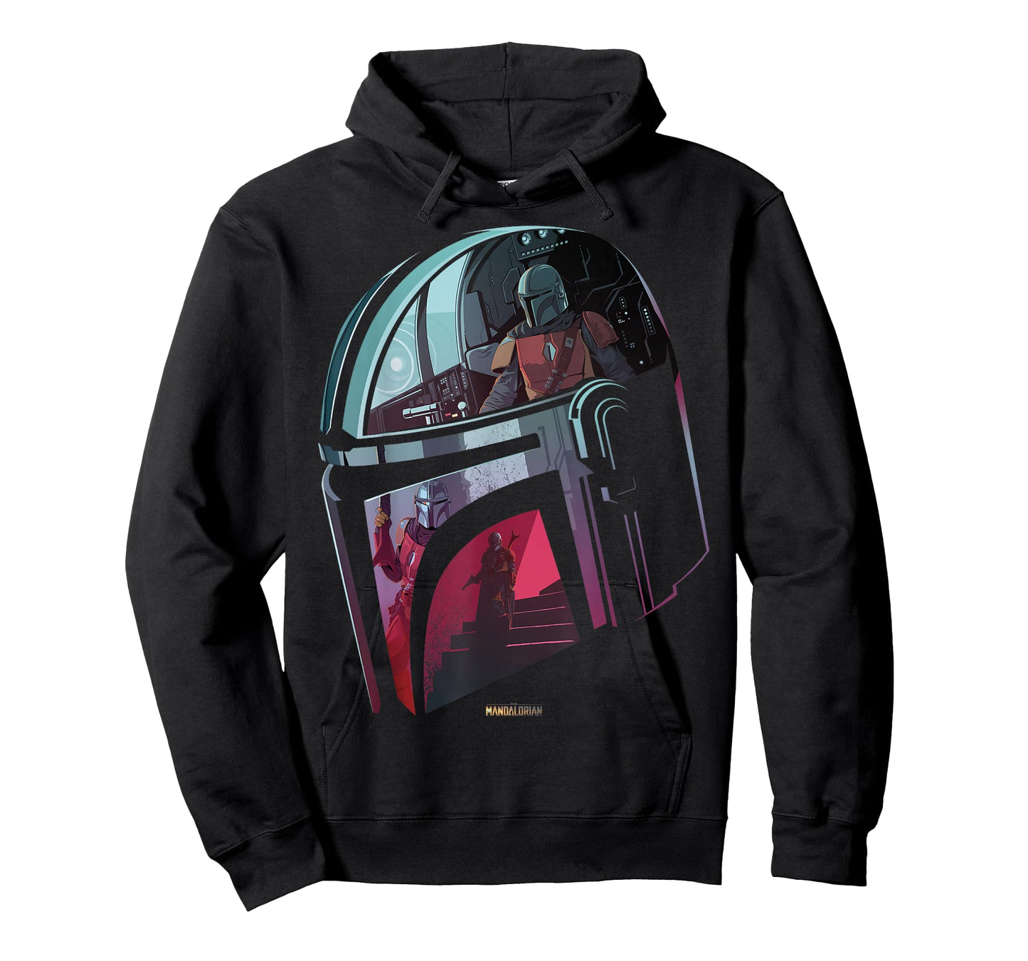 Star Wars The Mandalorian Helmet Scene Fill T-Shirt