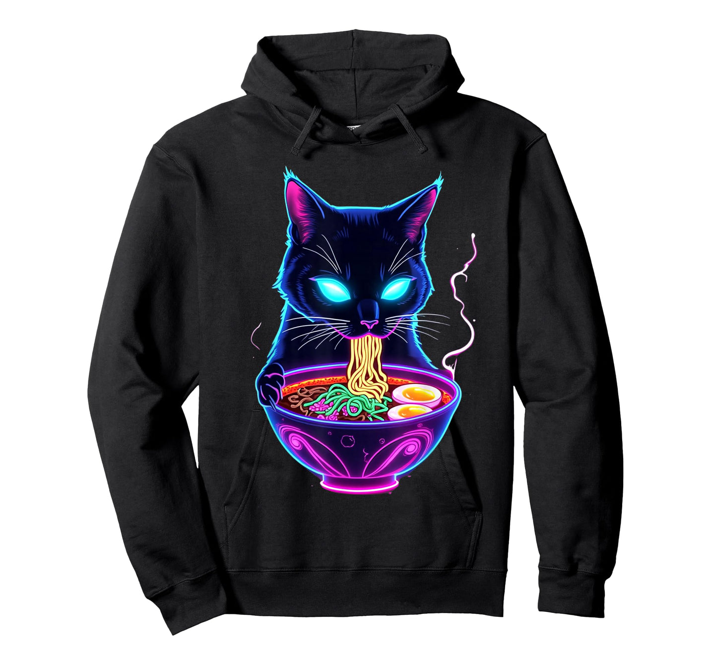 Cat Eating Ramen Noodles Japanese Funny Kawaii Cat T-Shirt