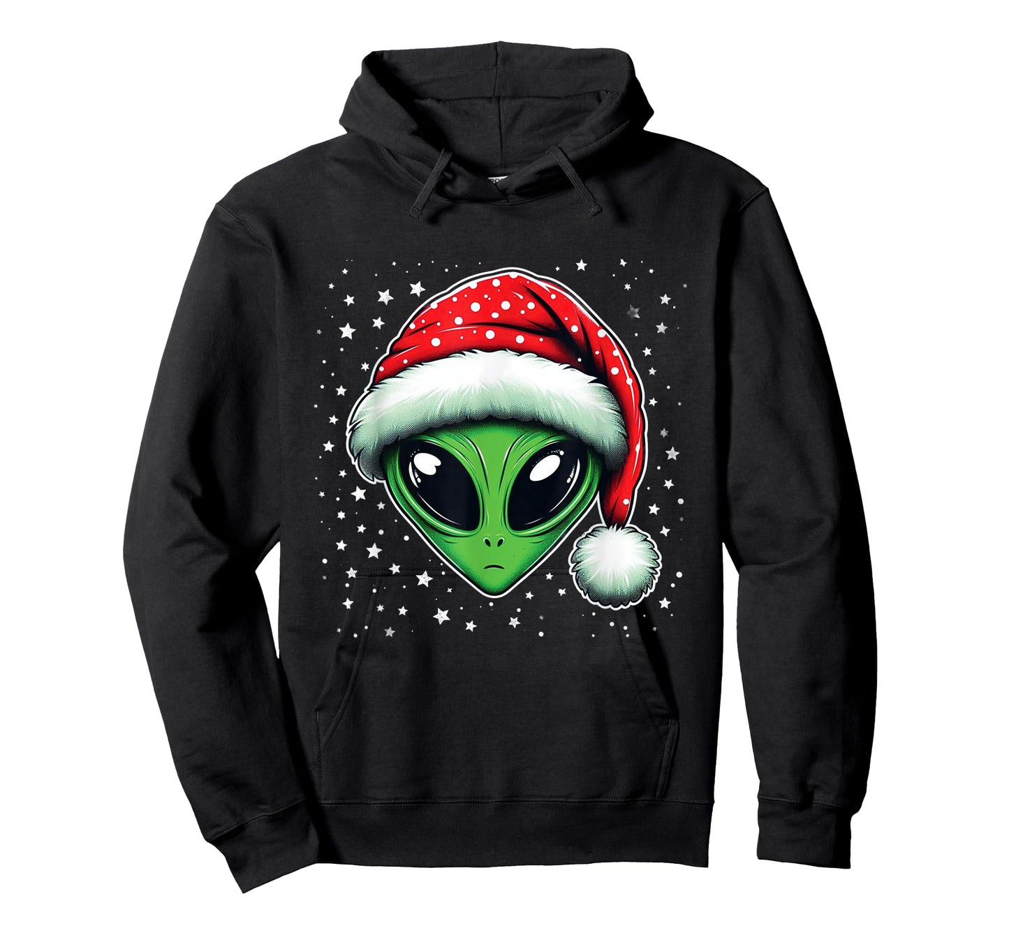 Christmas Alien Santa Hat Xmas Funny Alien Men Women T-Shirt
